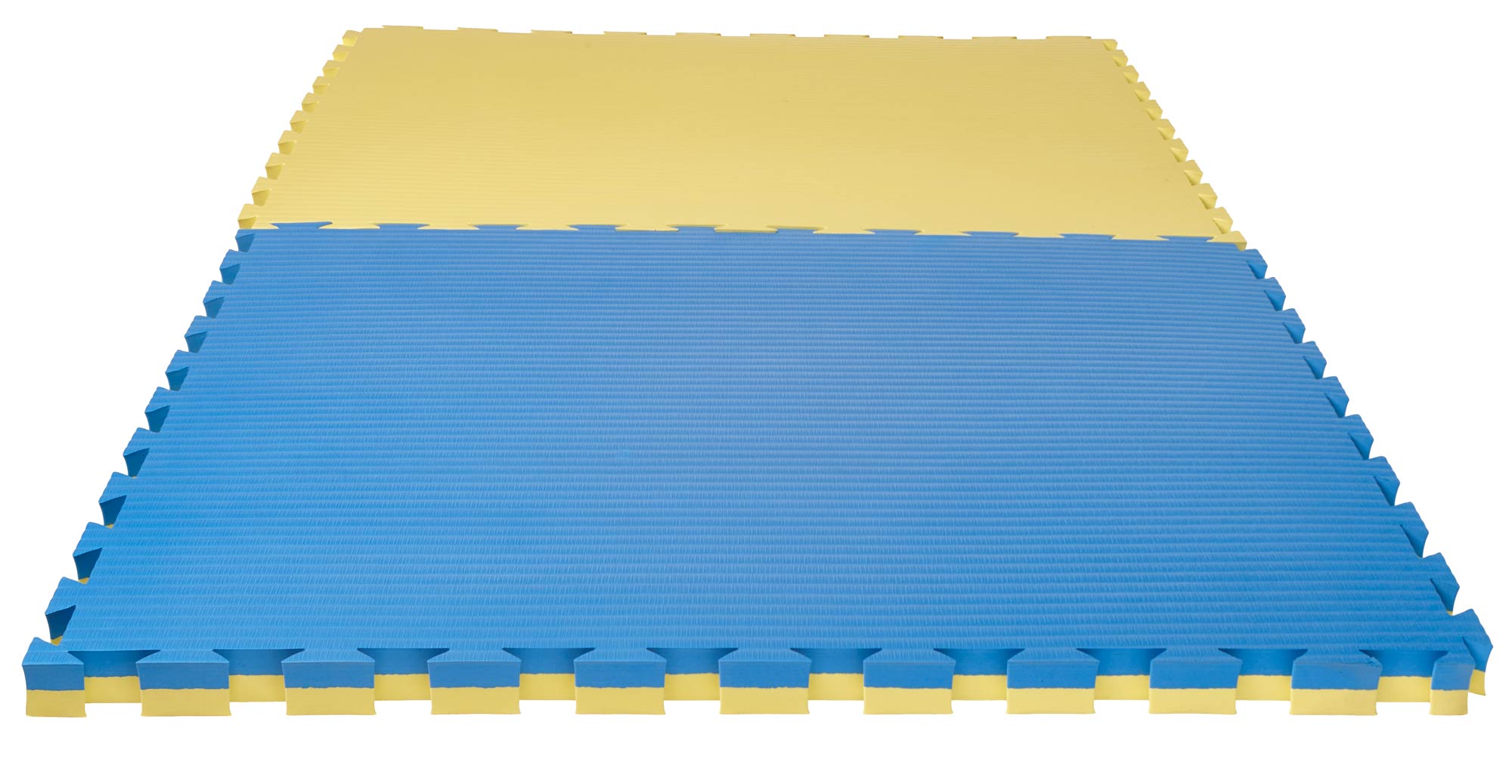 Reversible Jigsaw Mat Pro Tatami 1 m x 1 m x 4 cm blue/yellow