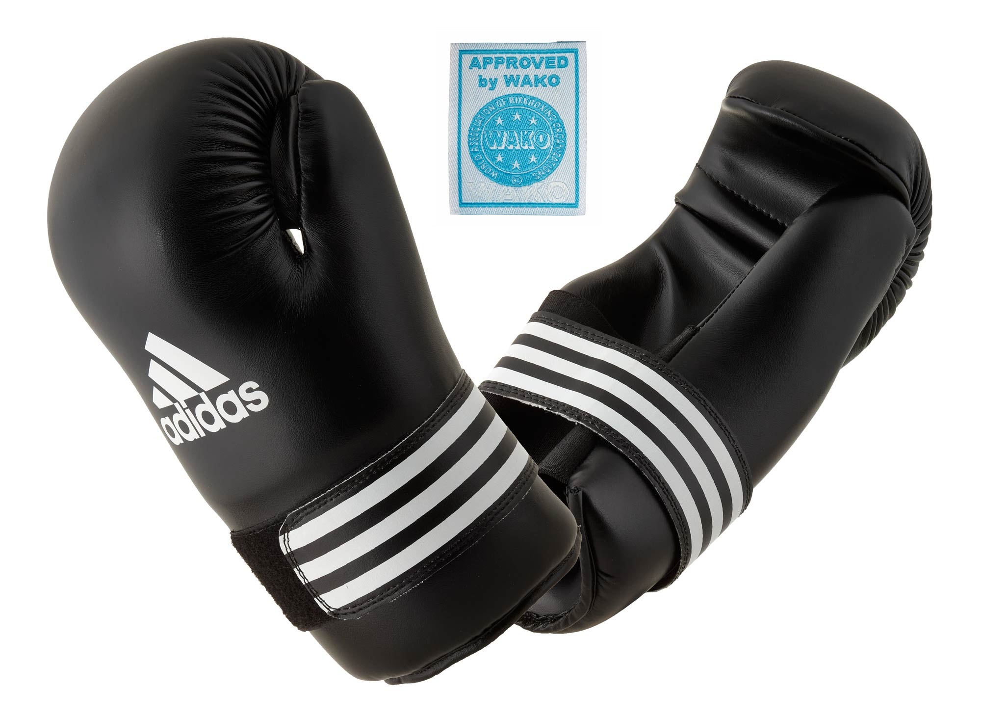 adidas semi contact kick boxing glove ADIBFC01, black/white