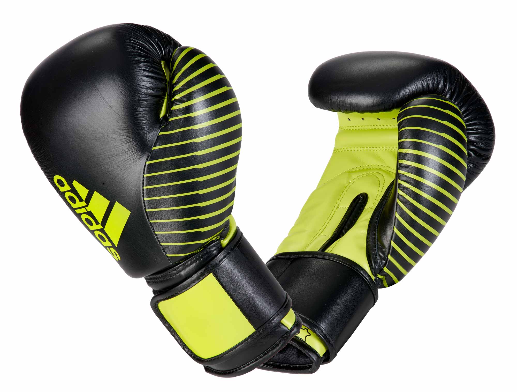 adidas Kickboxing Wettkampfhandschuh black/neon green, adiKBWKF200