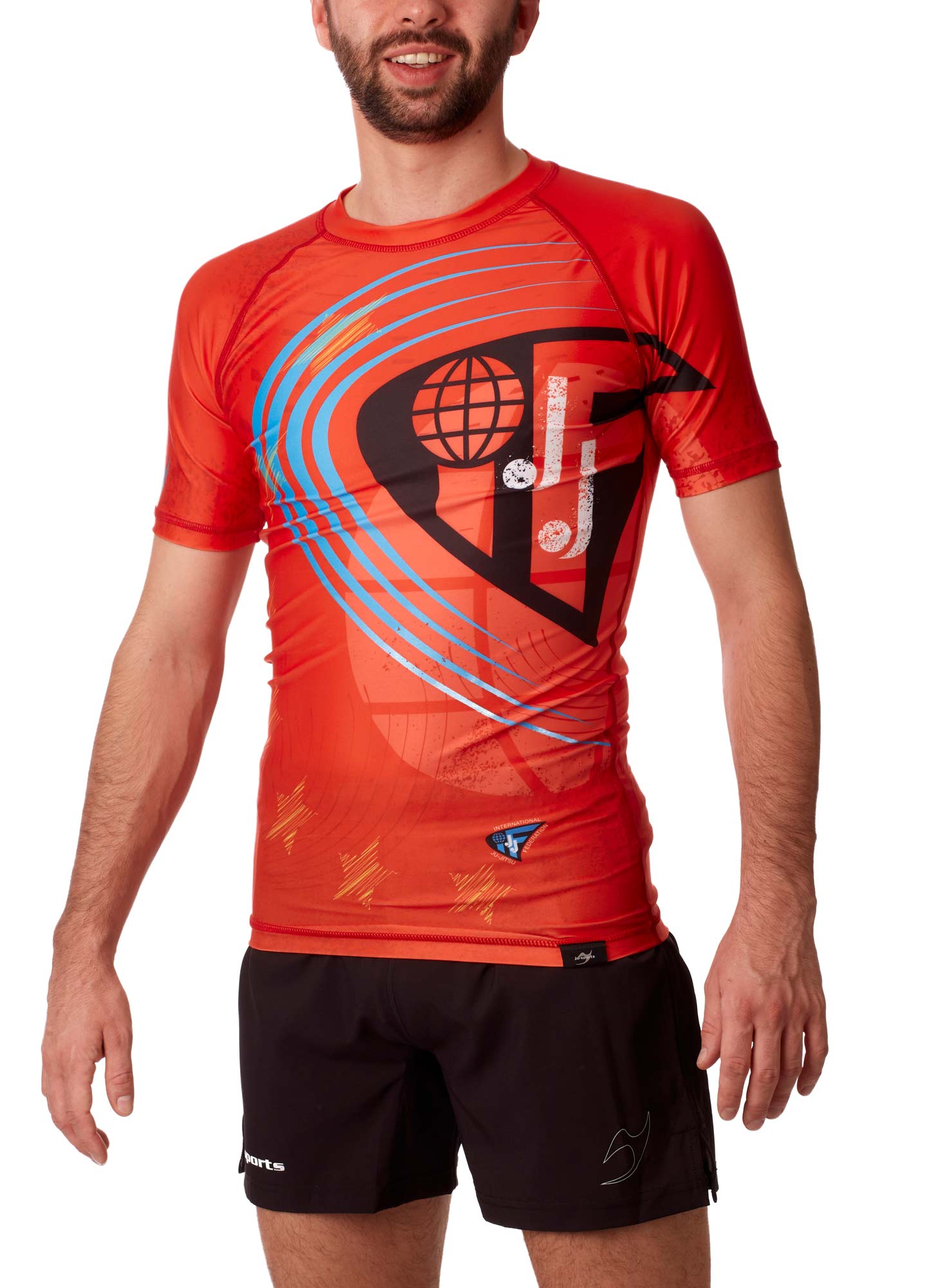 Rashguard kurzarm rot- JJIF approved 