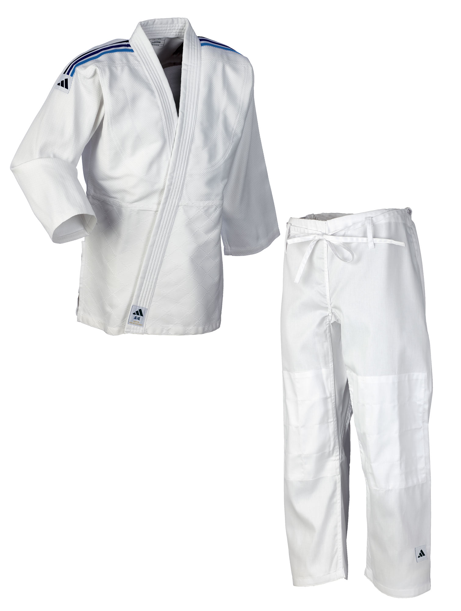 adidas Judo-Anzug Club weiß/gradient blue, J350