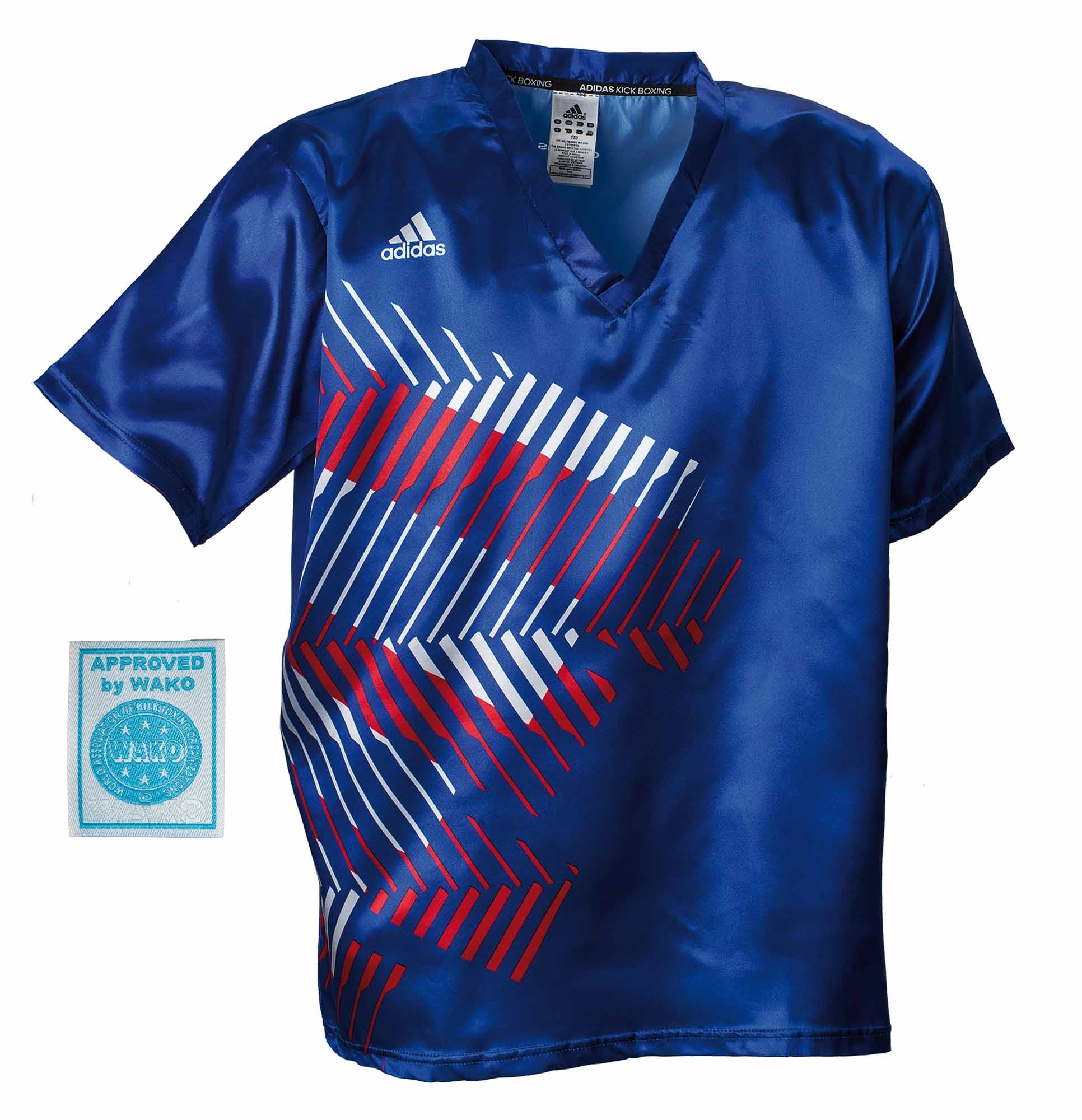 adidas kick boxing shirt adiKBUN300S, blue/red