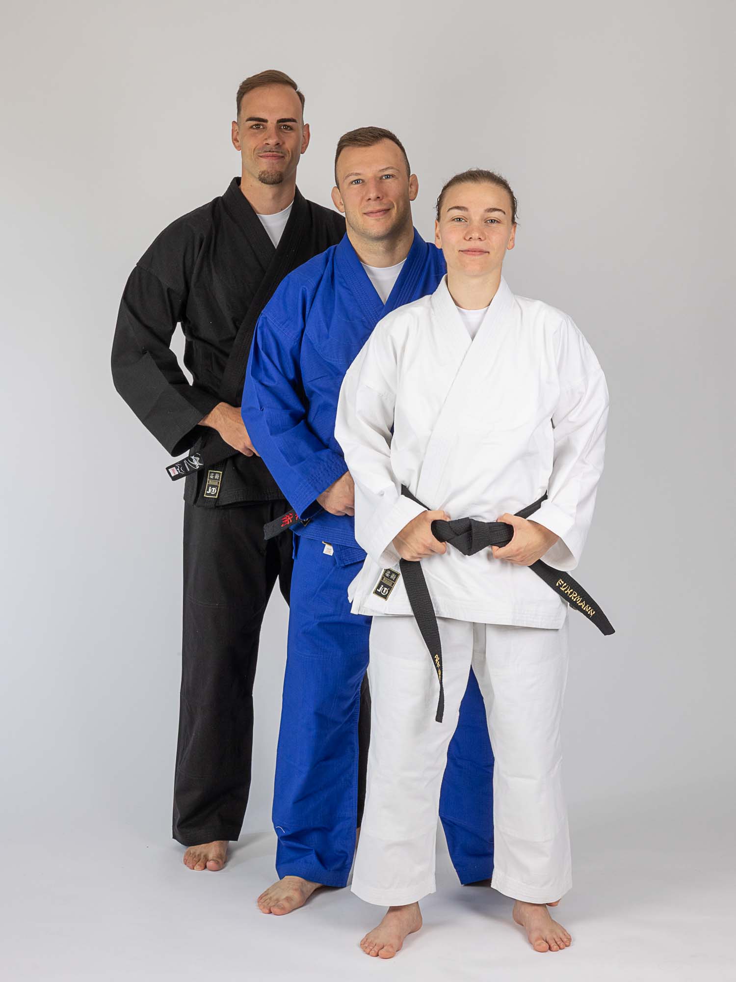 Judo-Anzug, Judo- Gi, Schwarz, Blau, Weiß