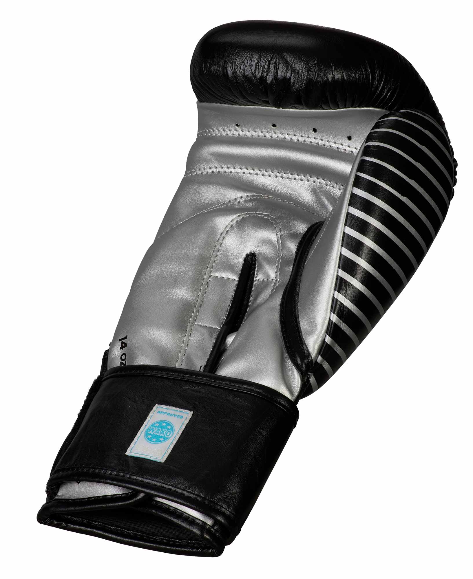 adidas Kickboxing Wettkampfhandschuh black/silver, adiKBWKF200