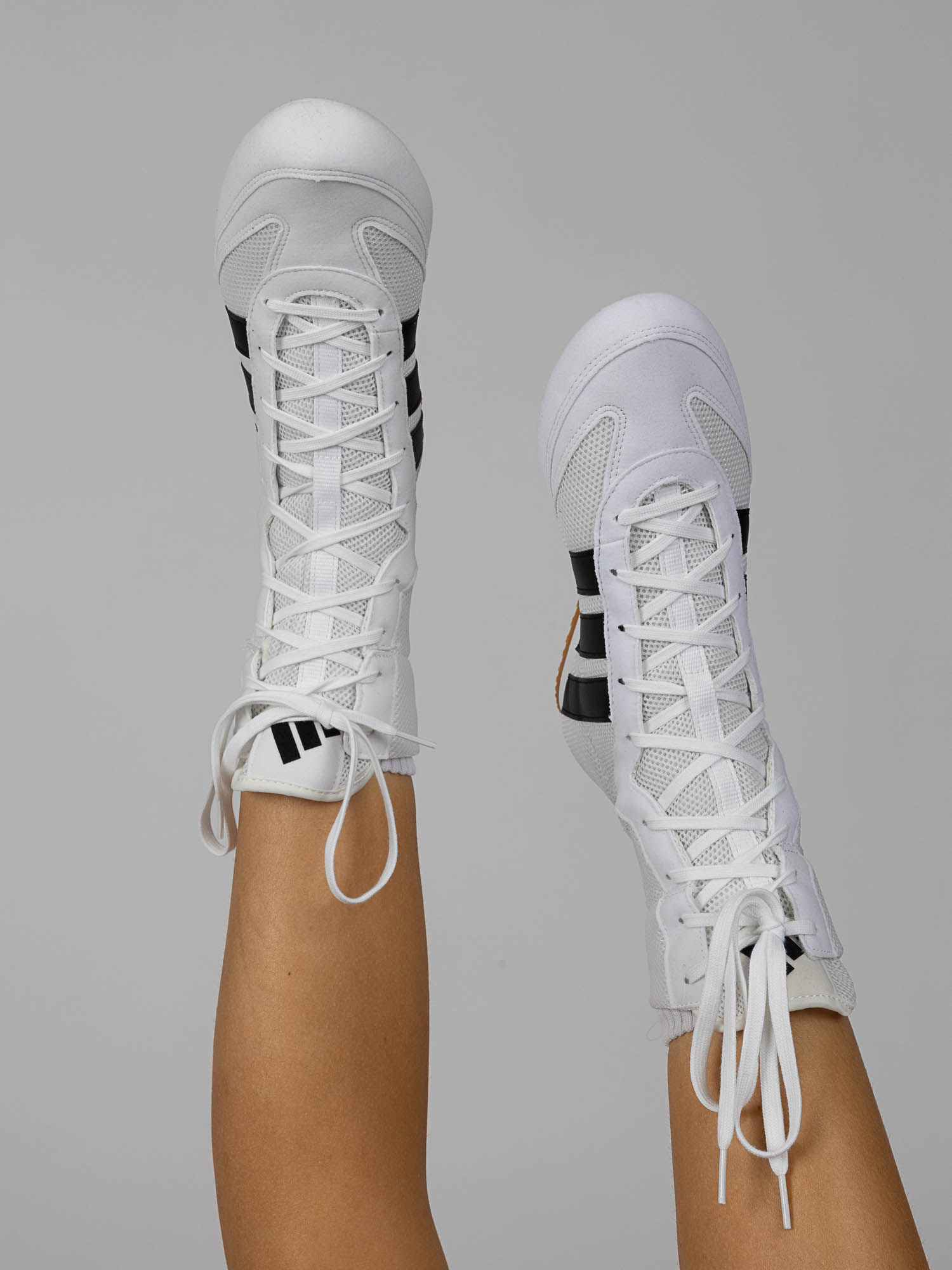 Sneaker, High-top, White, Mesh, Lace-up