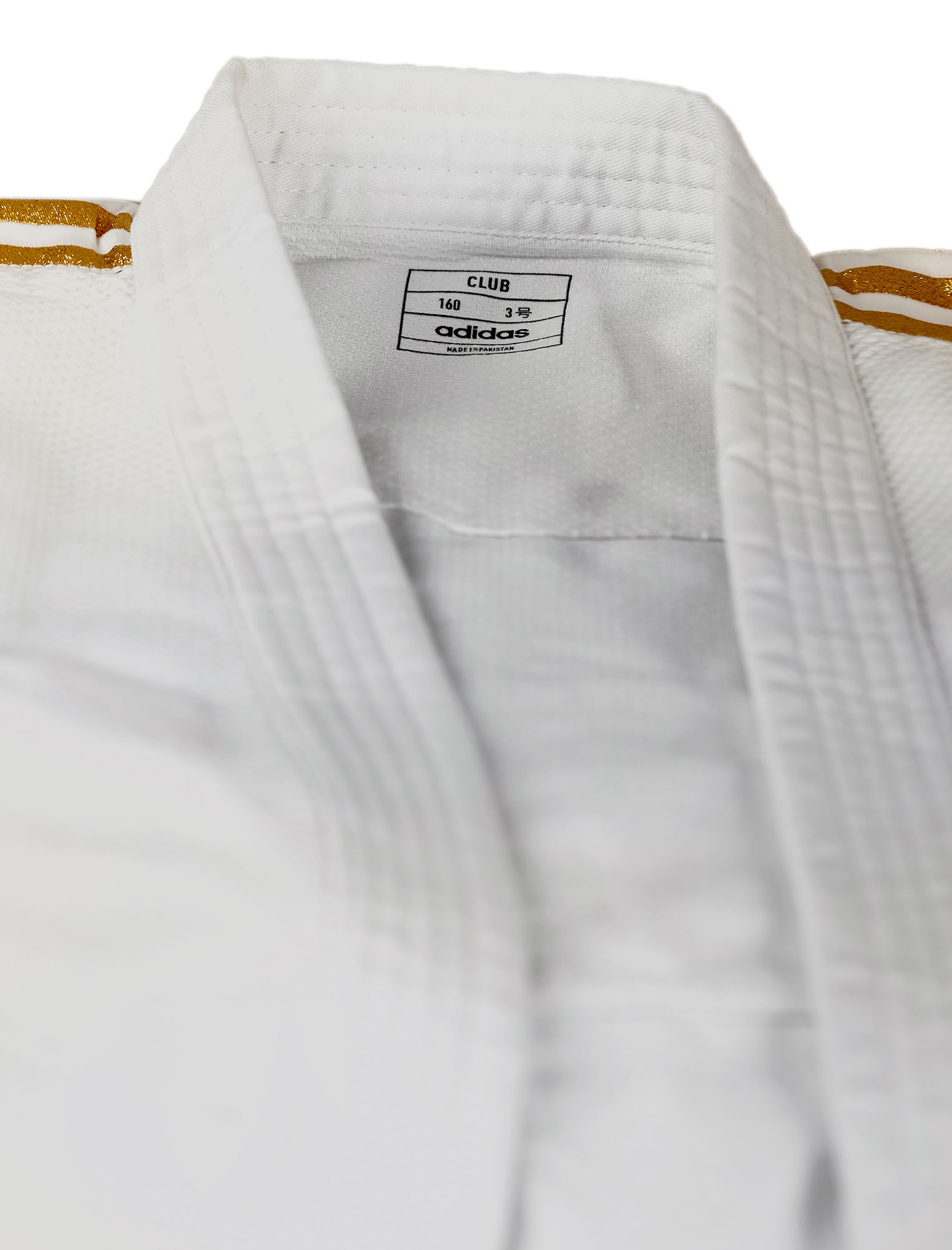 adidas Judo Anzug Club weiB goldene Streifen J350