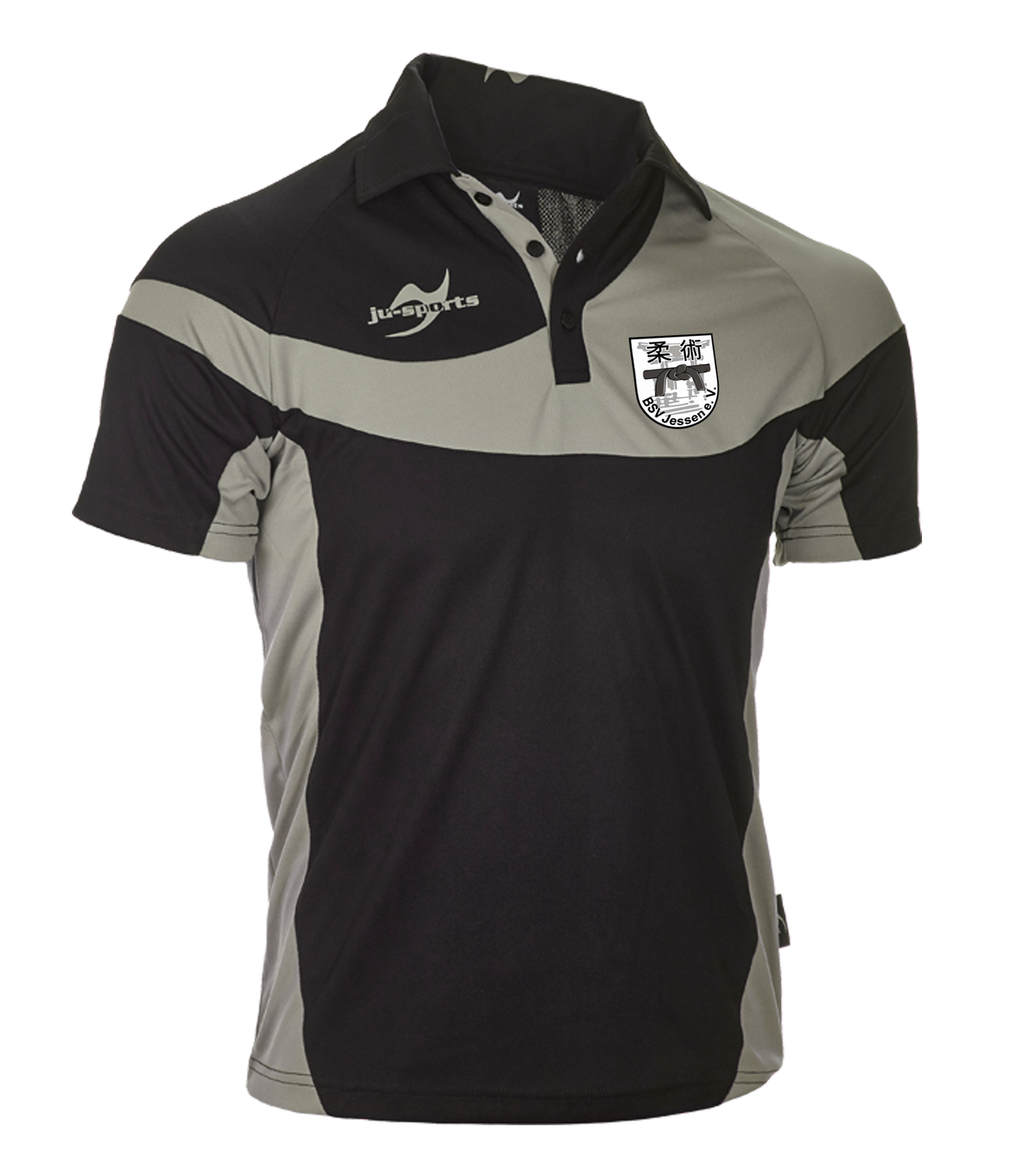Polo-Hemd, Kurzarmshirt, Sportshirt, Streifenmuster, Abzeichen