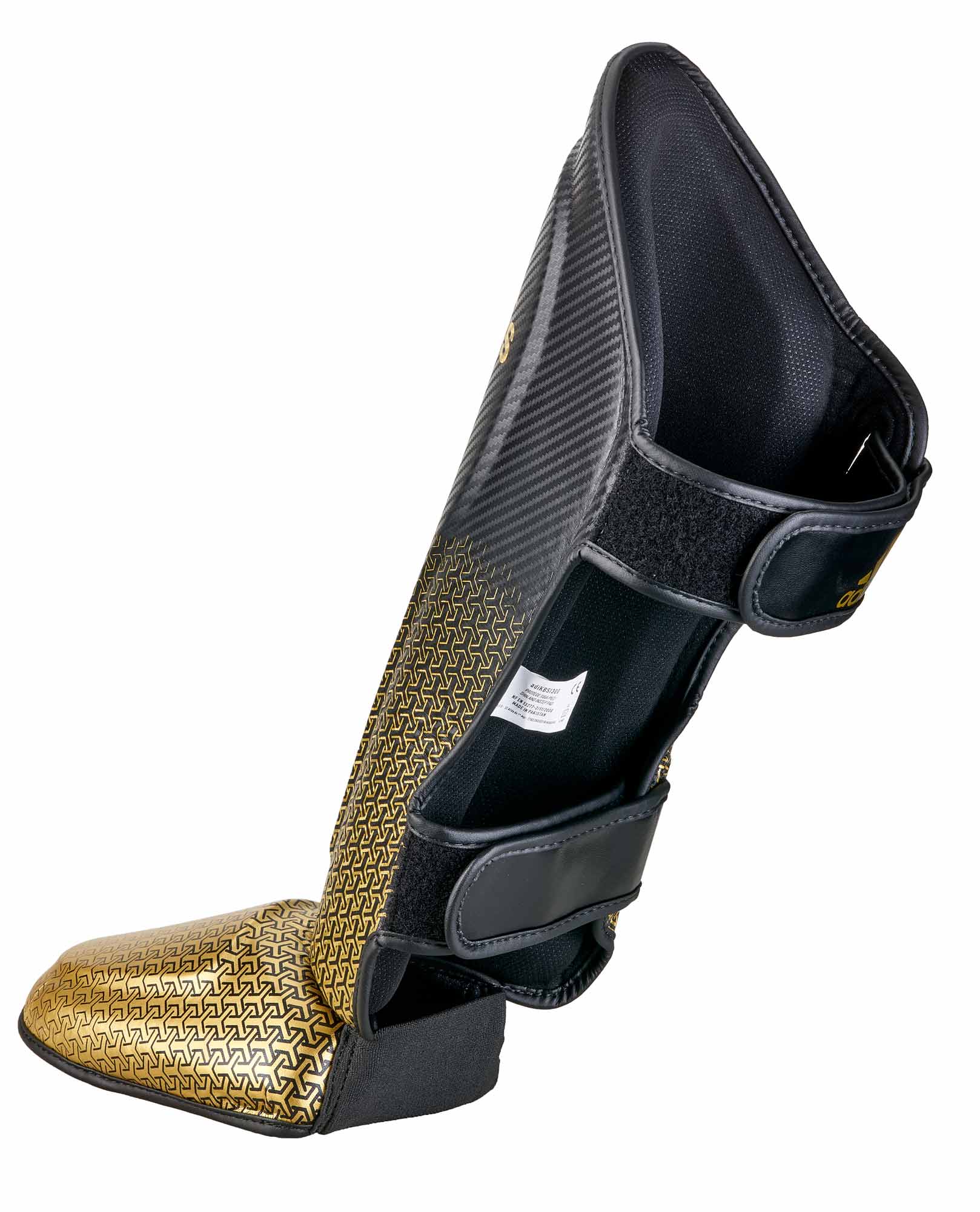 adidas Pro Kickboxing Schienbein-Spannschutz black/gold, adiKBSI300