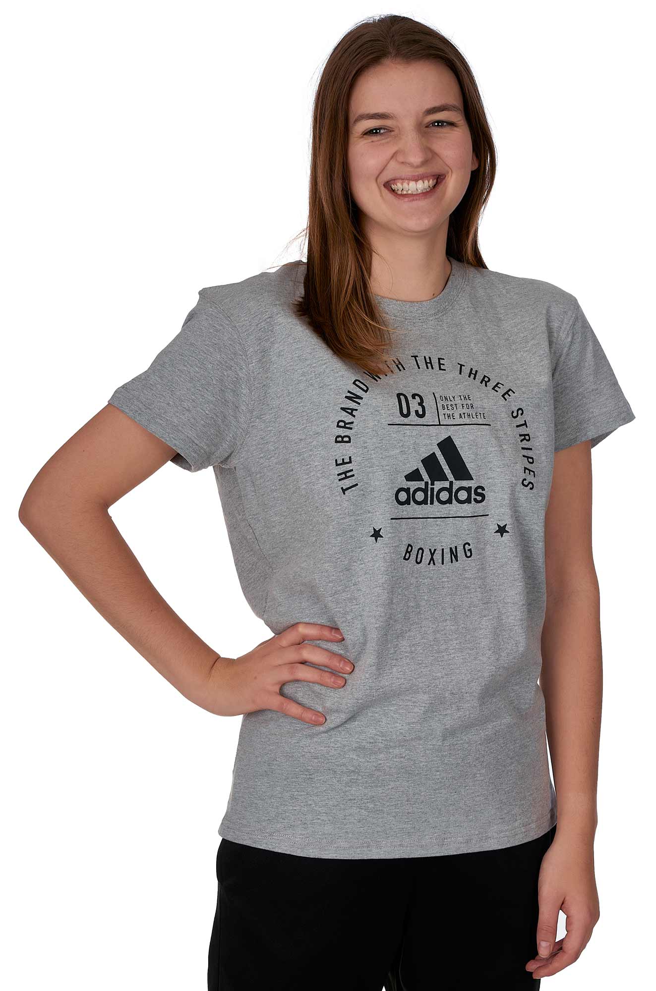 adidas Community T-Shirt "BOXING" grey/black, adiCL01B