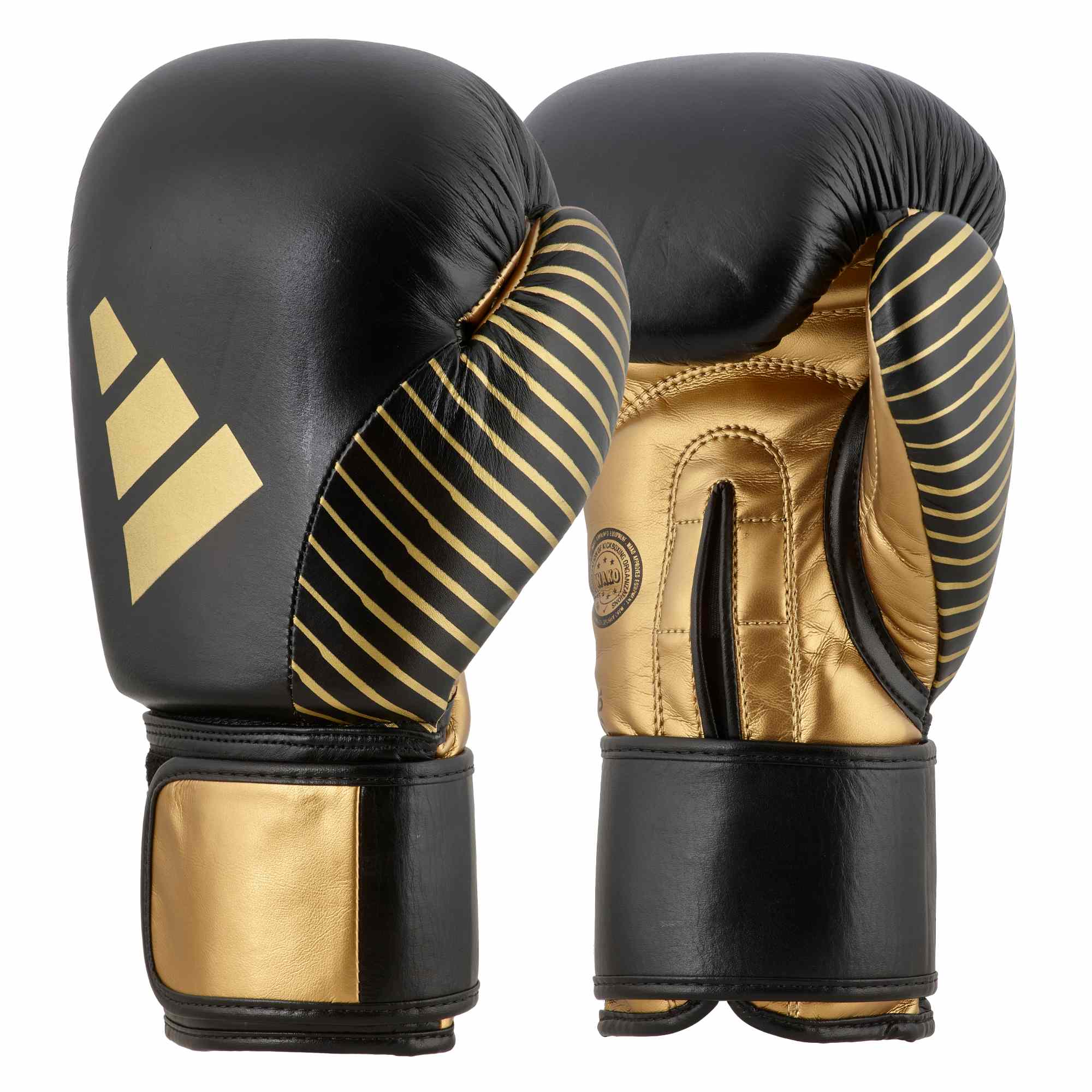 adidas Kickboxing Wettkampfhandschuh black/gold met, adiKBWKF200