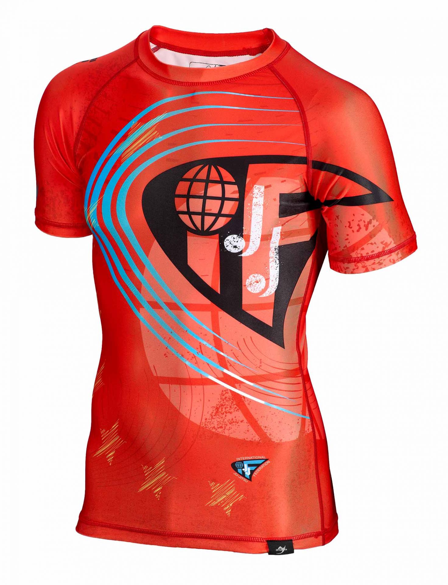 Rashguard shortsleeve red - JJIF approved with national code