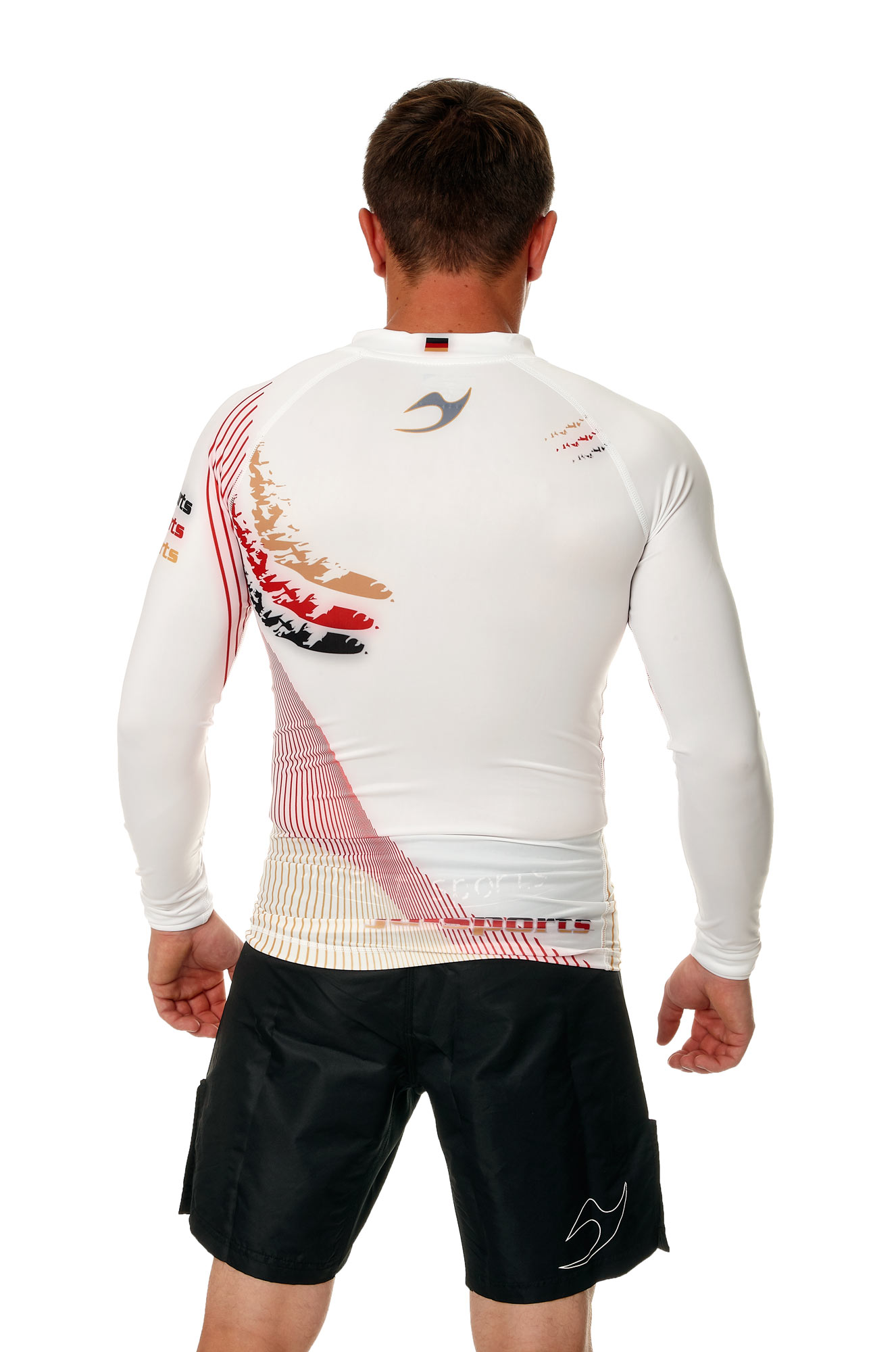 Rashguard Pro C18 Germany kurzarm weiß