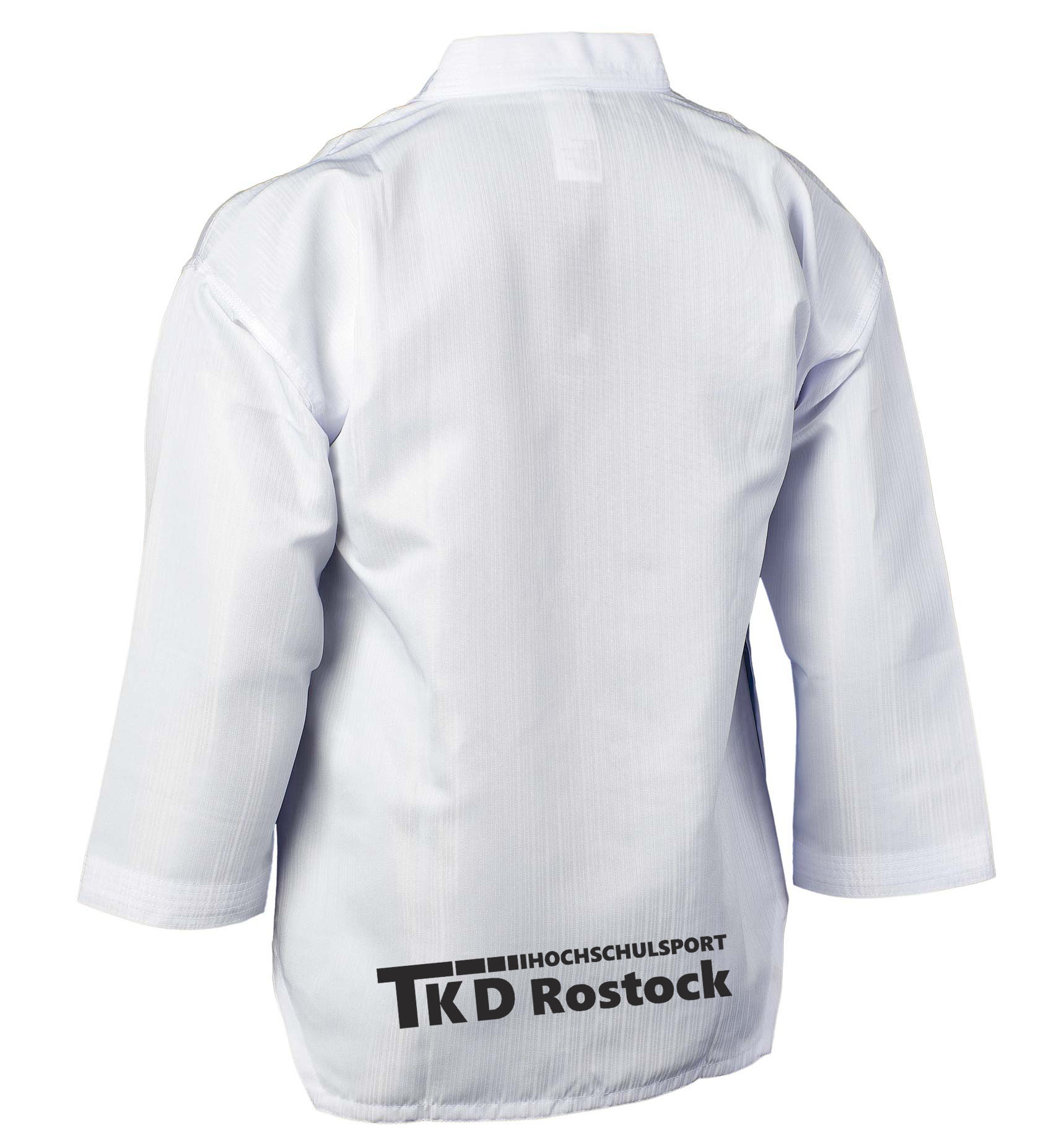 Logo Druck auf Dobok Taekwondo Hochschulsport Rostock - 250mm