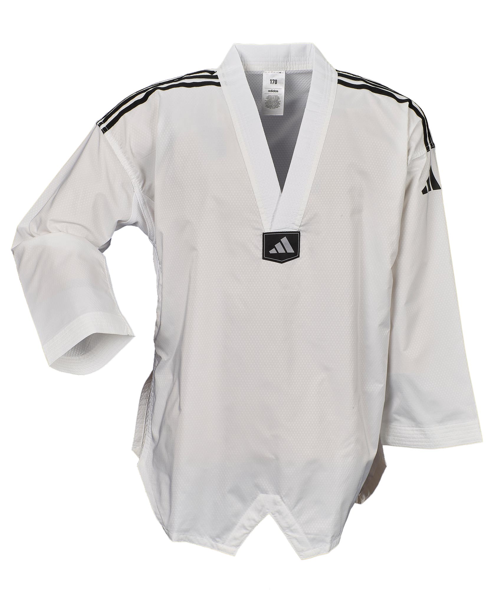 adidas TKD dobok Fighter eco with stripes, white collar