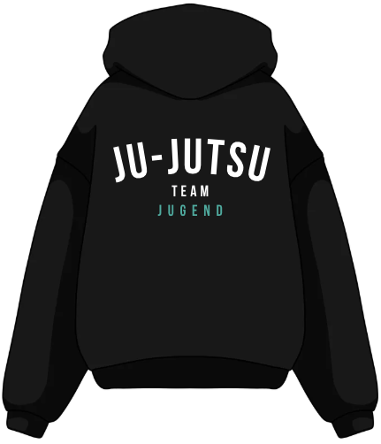 hoodie, schwarz, ju-jutsu, team, jugend