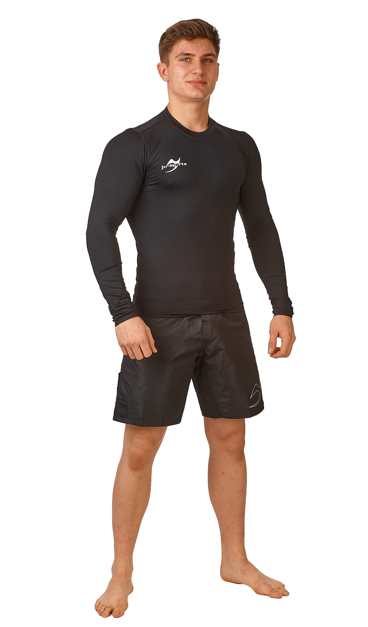 Compression Shirt langarm schwarz