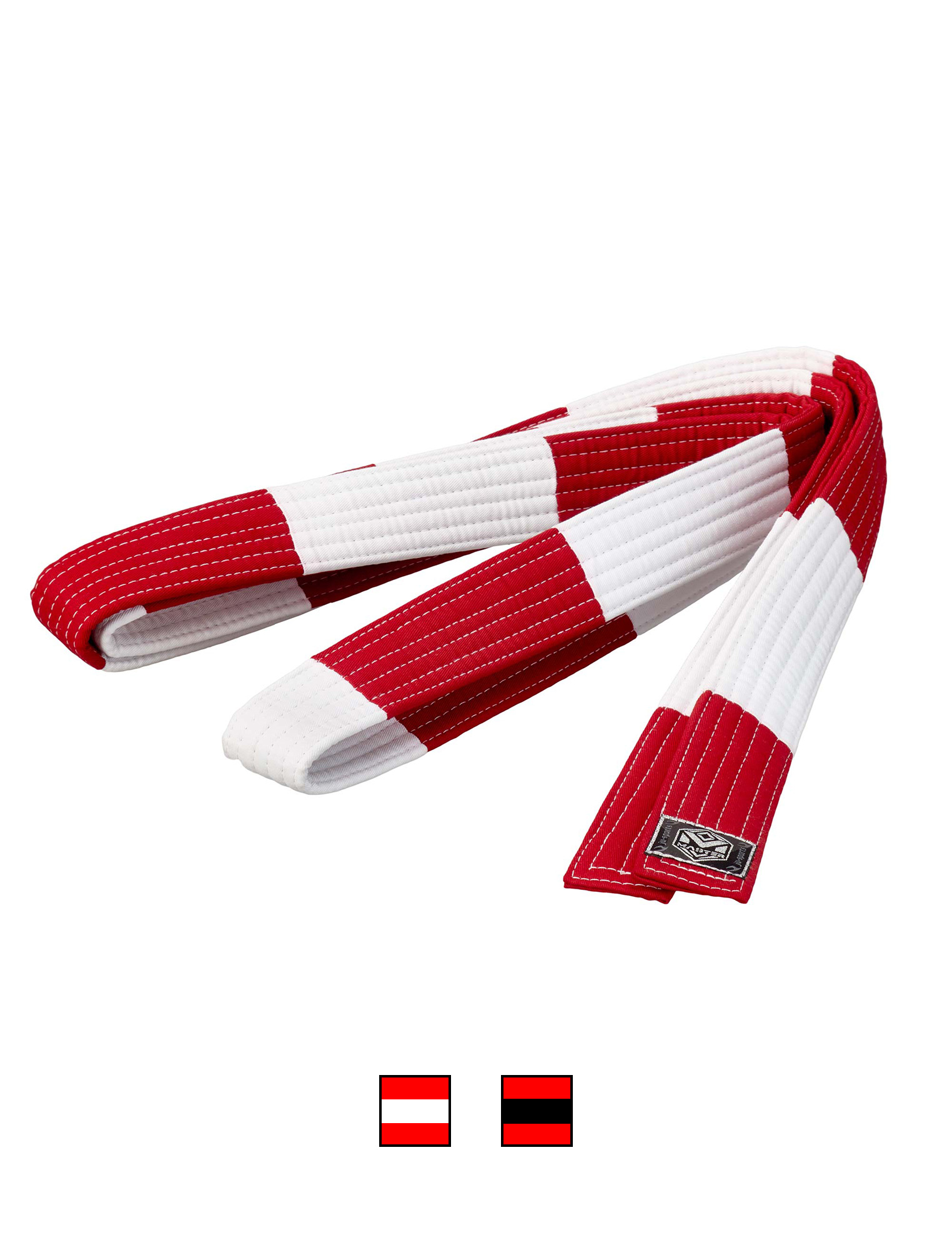 Ju-Sports Großmeistergürtel Master 8. Dan rot/weiß 4,5 cm
