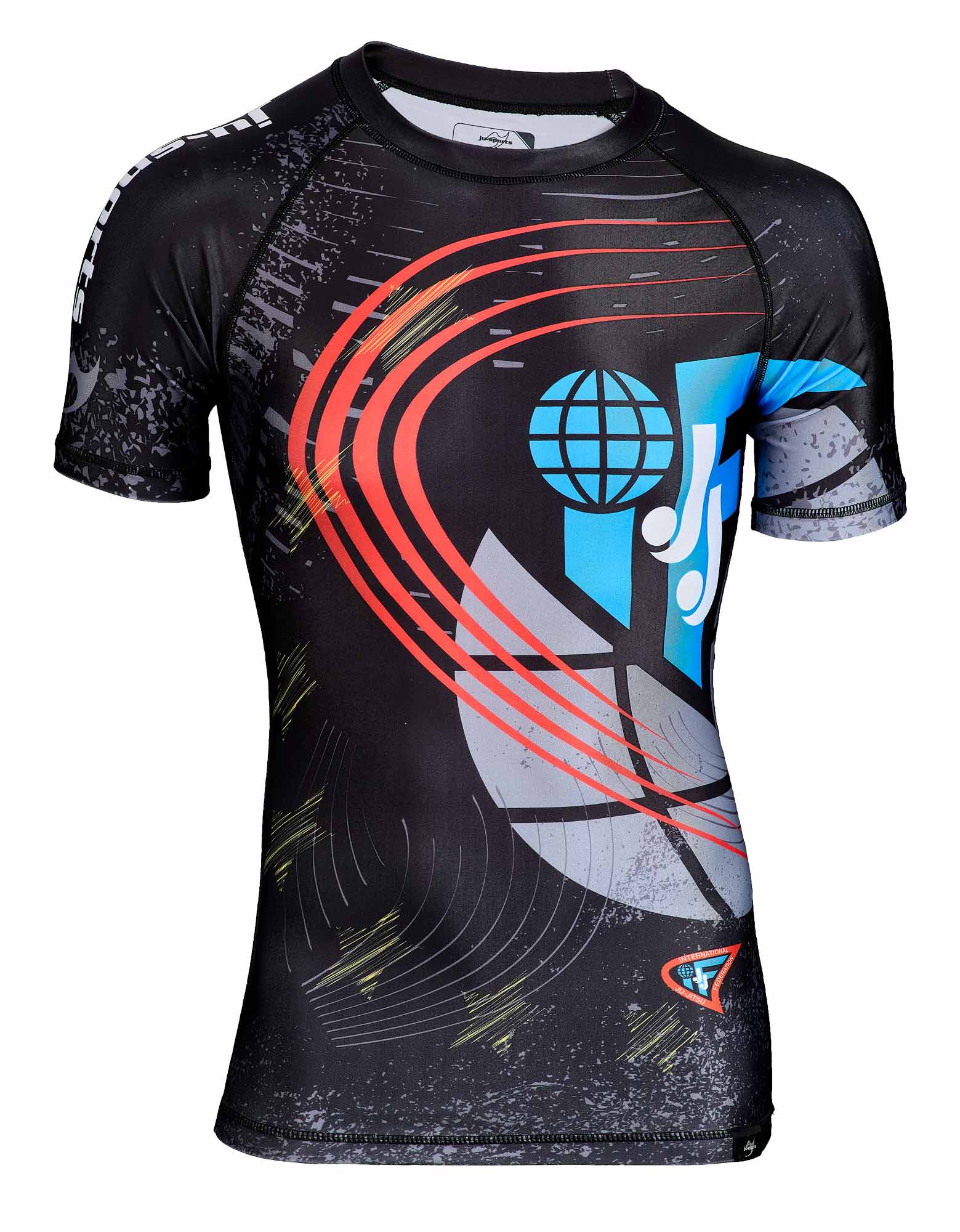 Rashguard kurzarm schwarz - JJIF approved