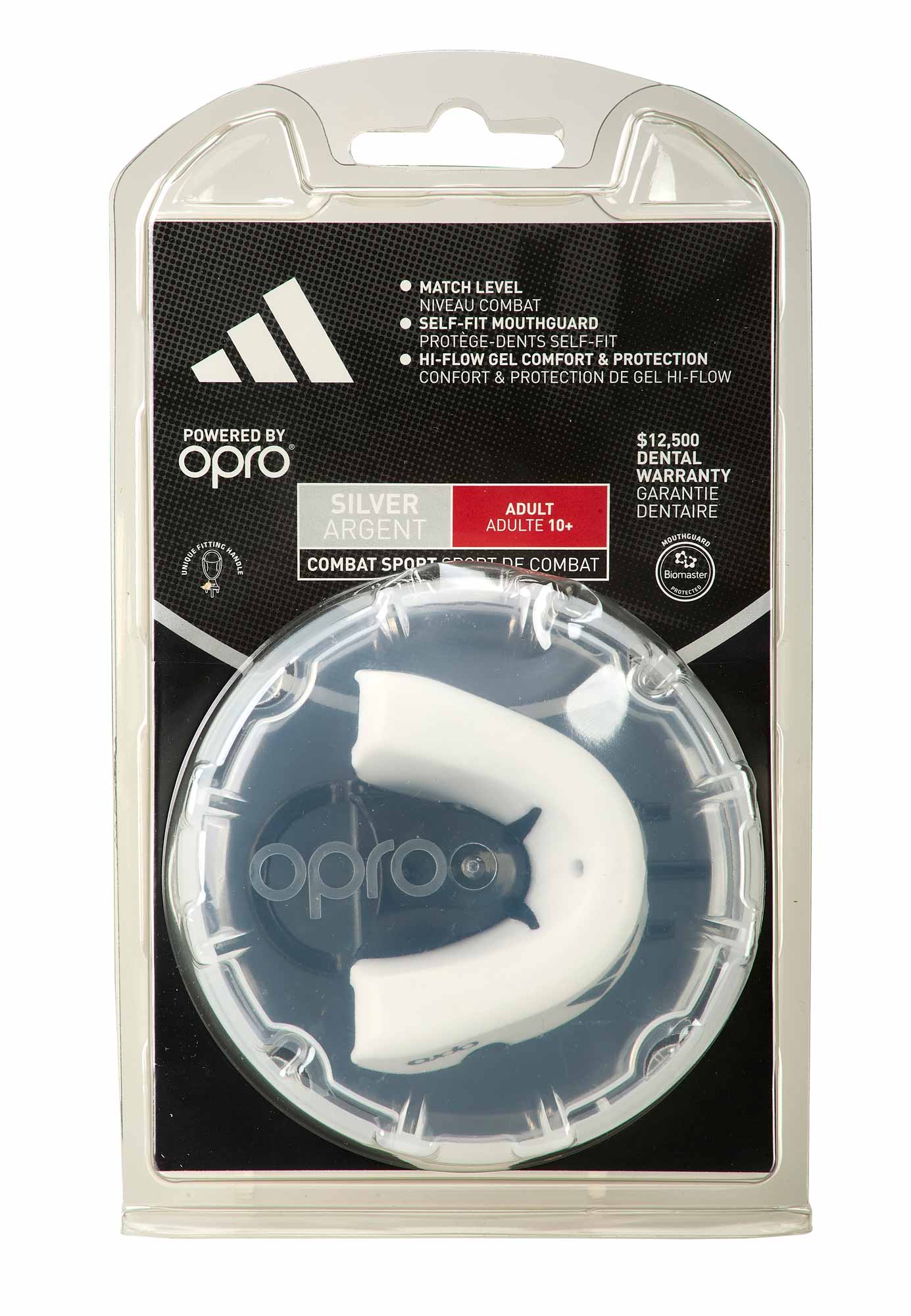 adidas OPRO Mouthguard Argent Senior white/black ADIBP32