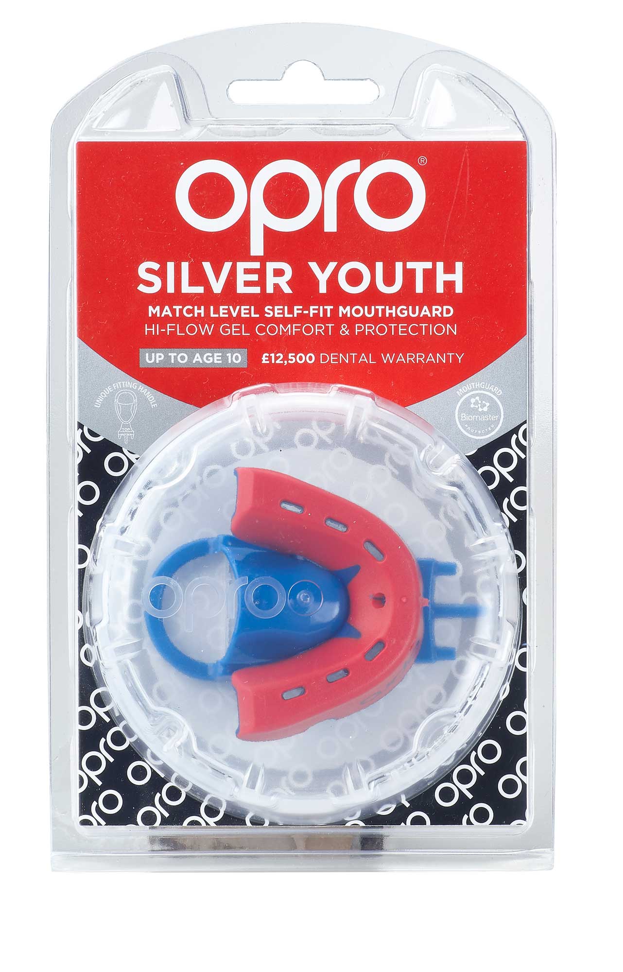 OPRO Mouthguard Silver Level Junior red/blue