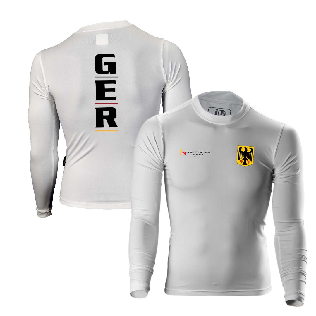 Bundeskader DJJV Rash Guard langarm weiß