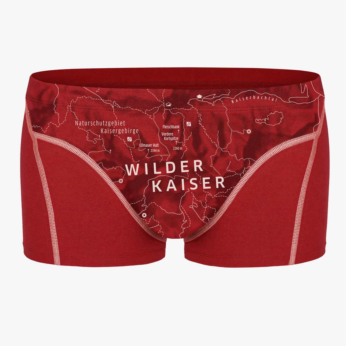 Boxershorts "Wilder Kaiser" karminrot, Herren