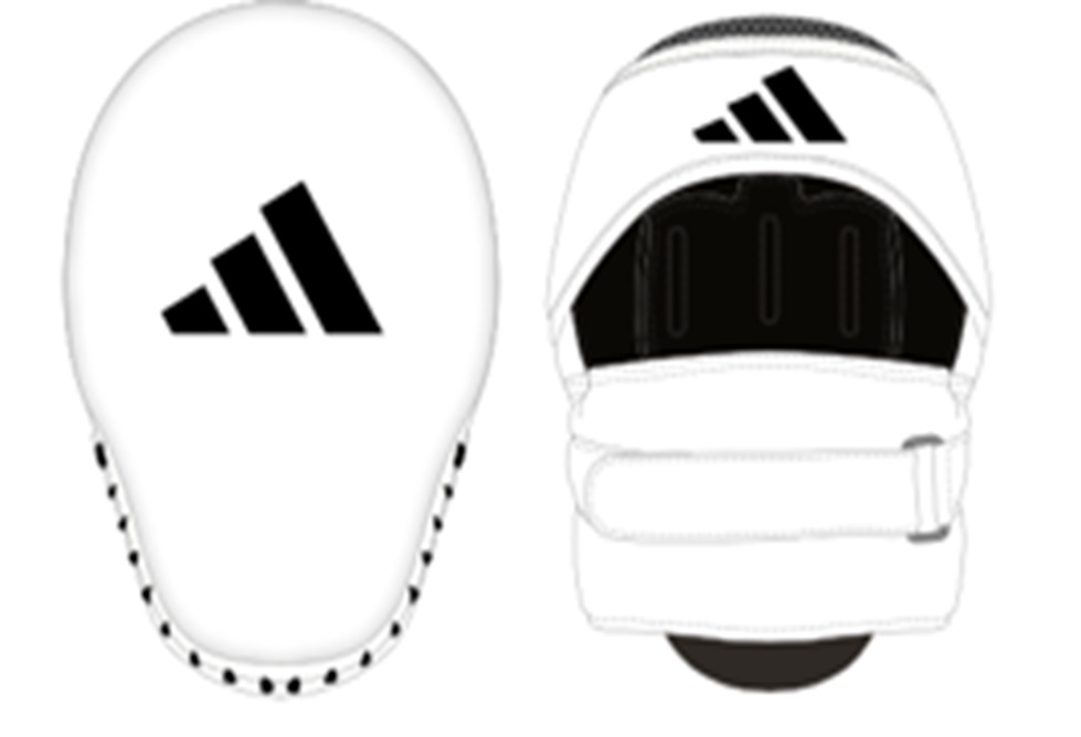 adidas Speed Coach mitts, white/black, ADISBAC01