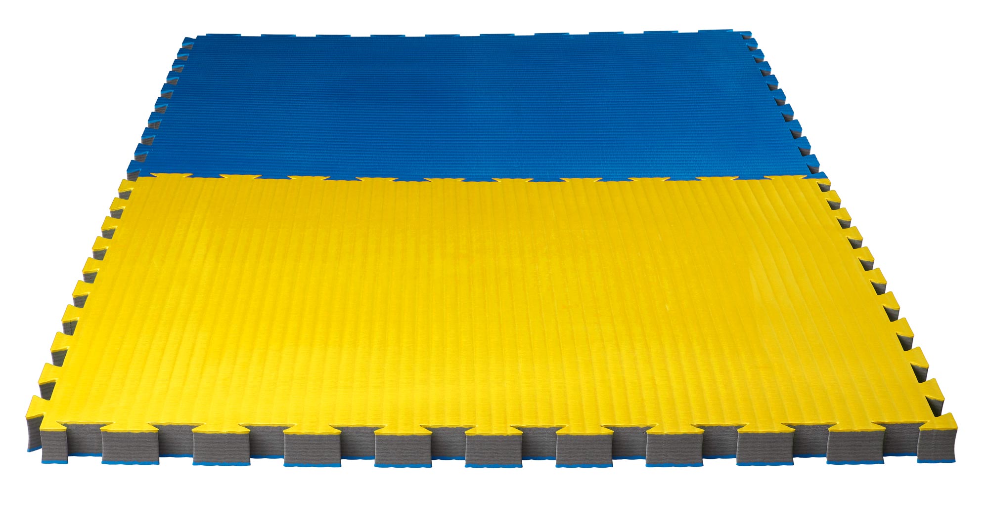 Reversible Jigsaw Mat Pro Tatami 1 m x 1 m x 4 cm blue/yellow