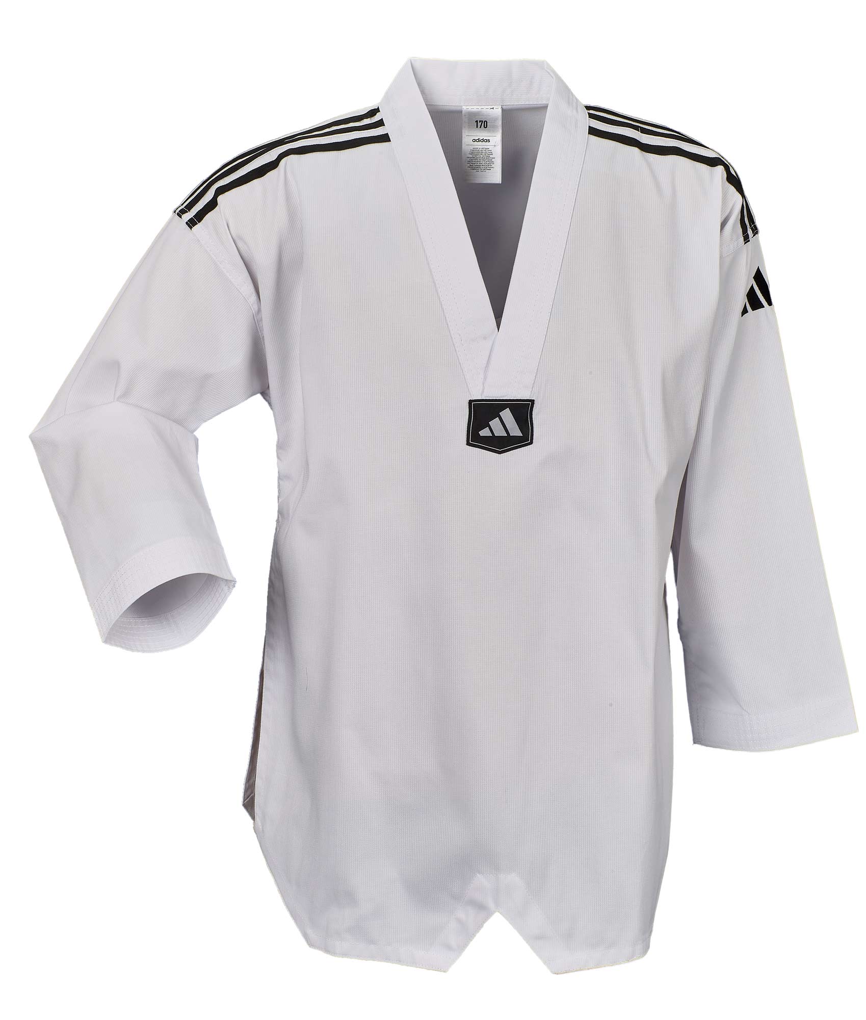 adidas TKD dobok adi club ADITCB02 white collar / black stripes adidas TKD dobok adi club ADITCB02 white collar / black stripes