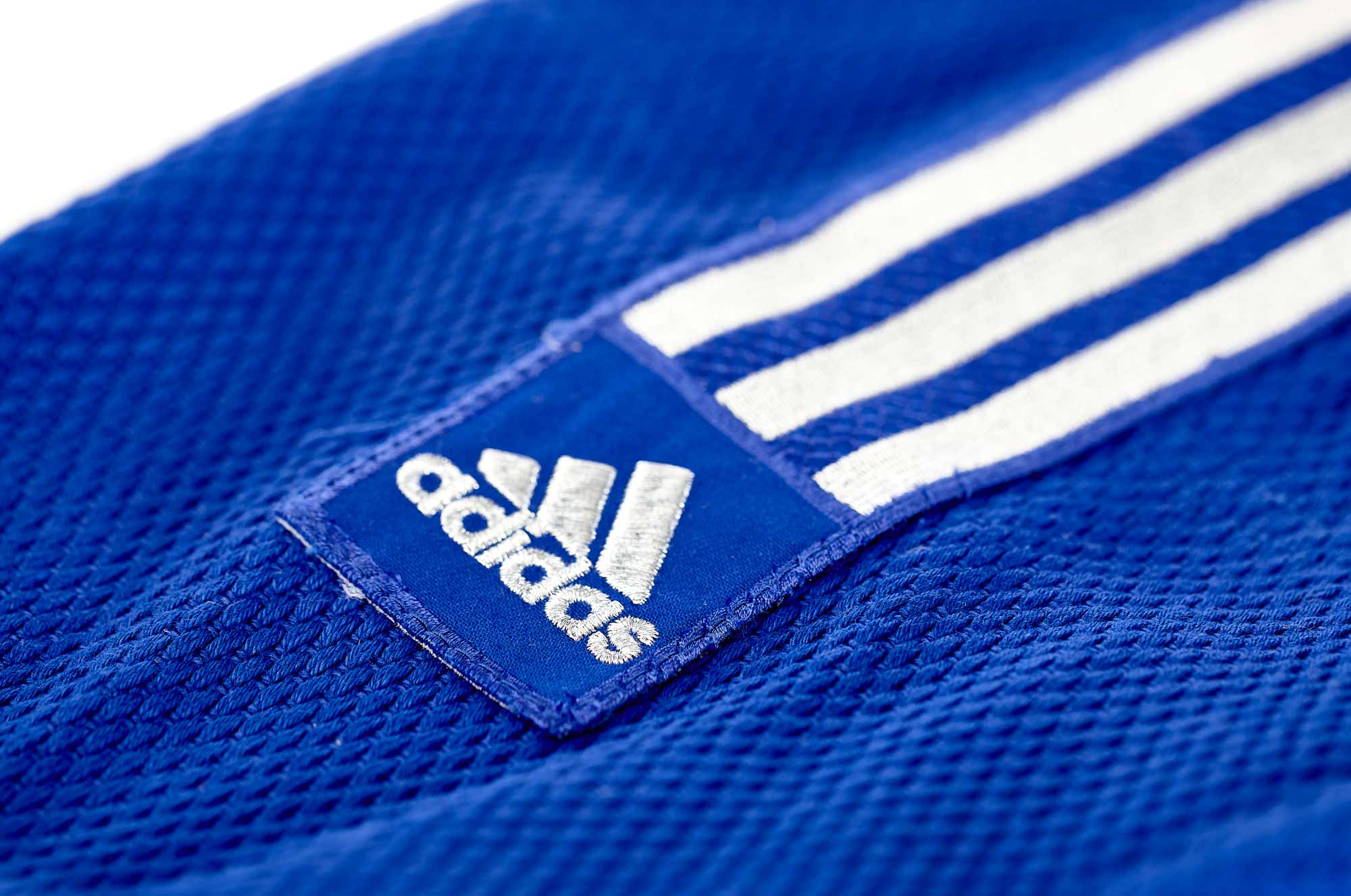 adidas Judo-Anzug Contest blau/silberne Streifen, J650B