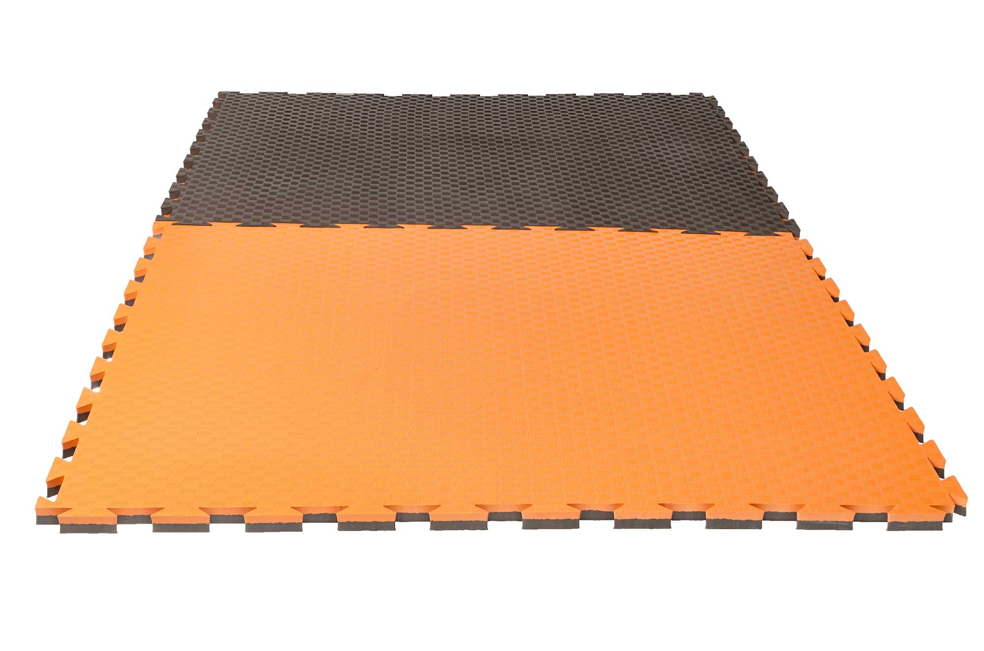 Reversible Jigsaw Mat Checker 1 m x 1 m x 2 cm grey/orange