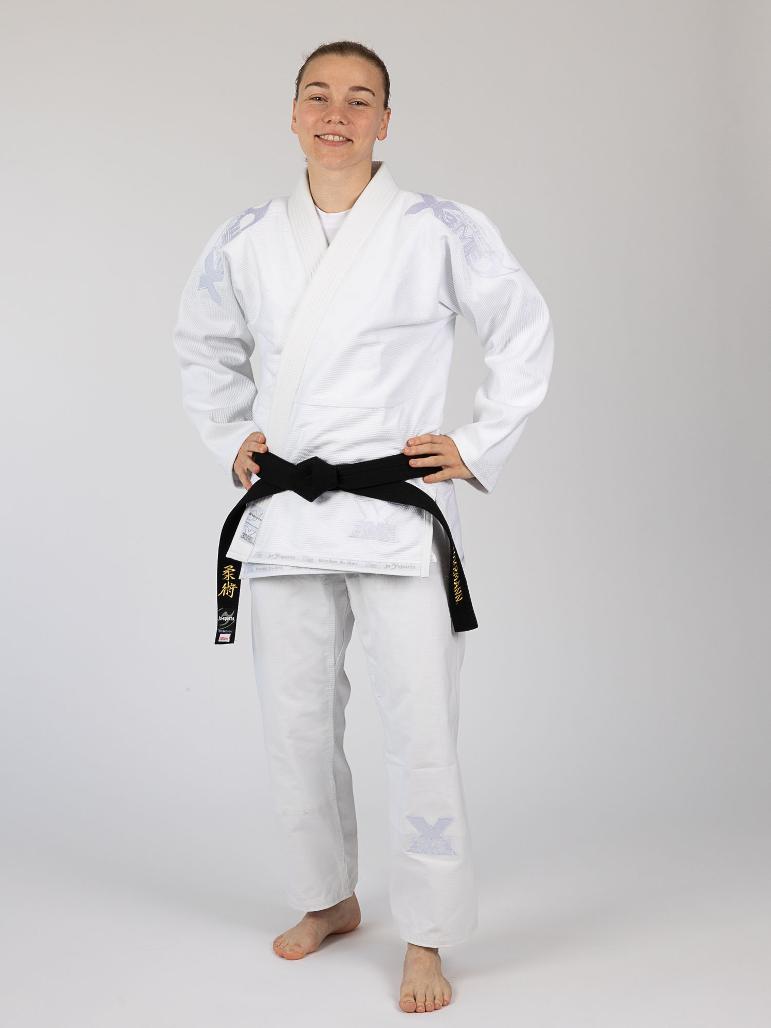 Judo-Anzug, Judo-Gi, weiß, schwarz-gurt, Gürtel