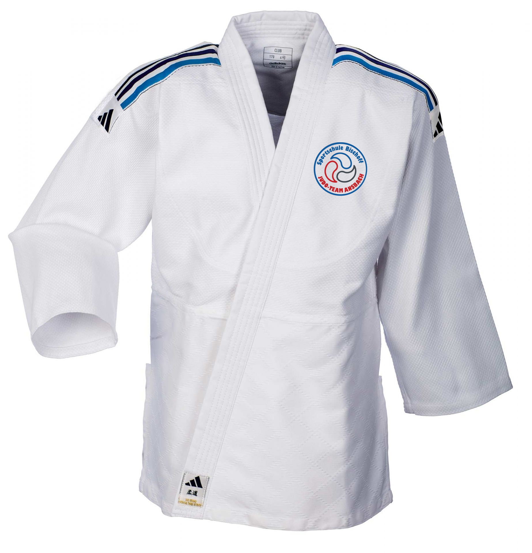 Sportschule Bischoff adidas Judo-Anzug Club weiß/gradient blue
