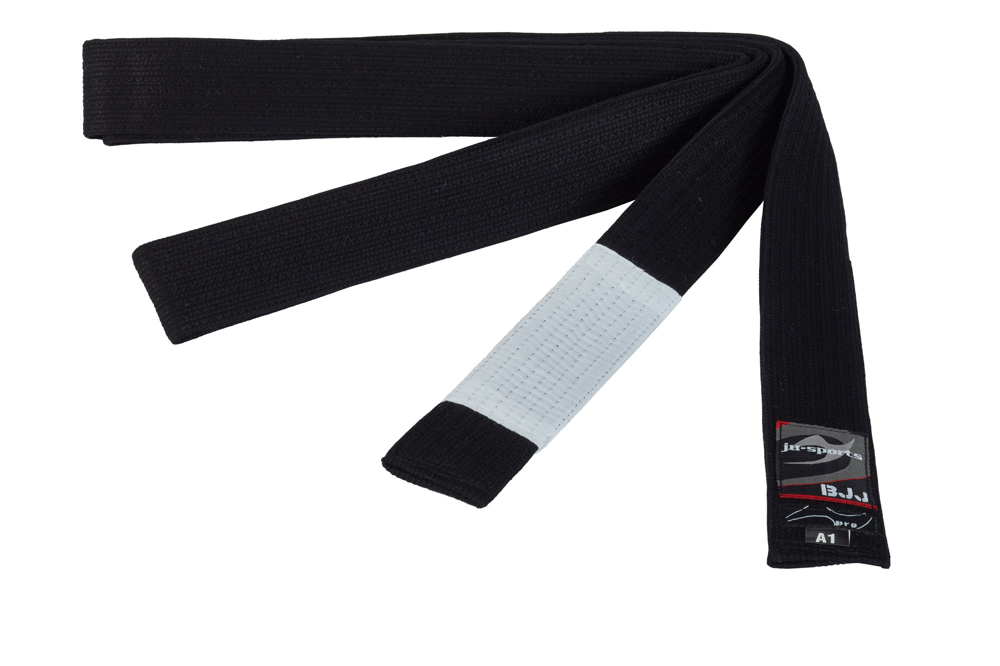 BJJ Premium blet pearl black - Athlete - white bar