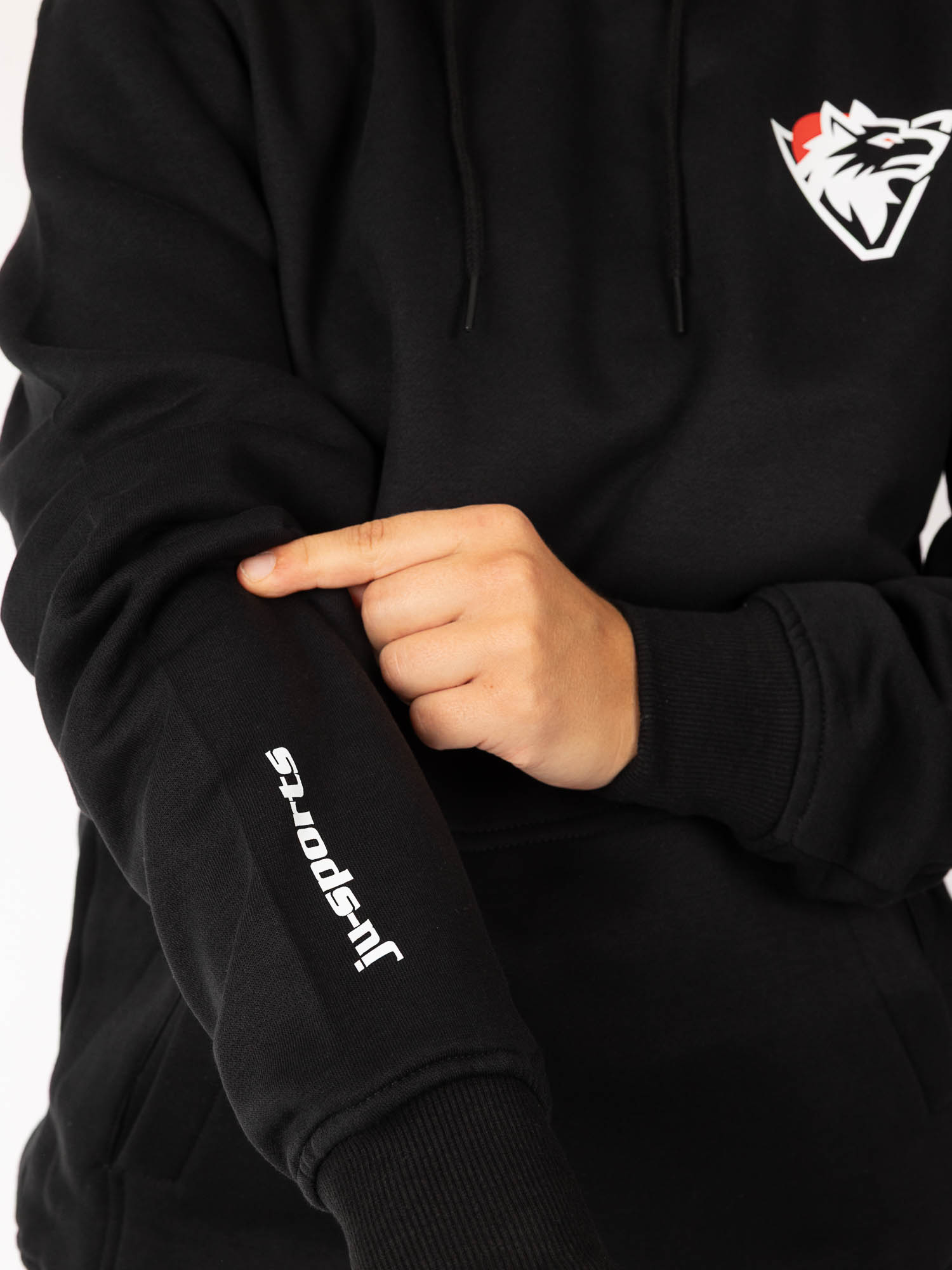 hoodie, black, Logo, langarm, Taschen