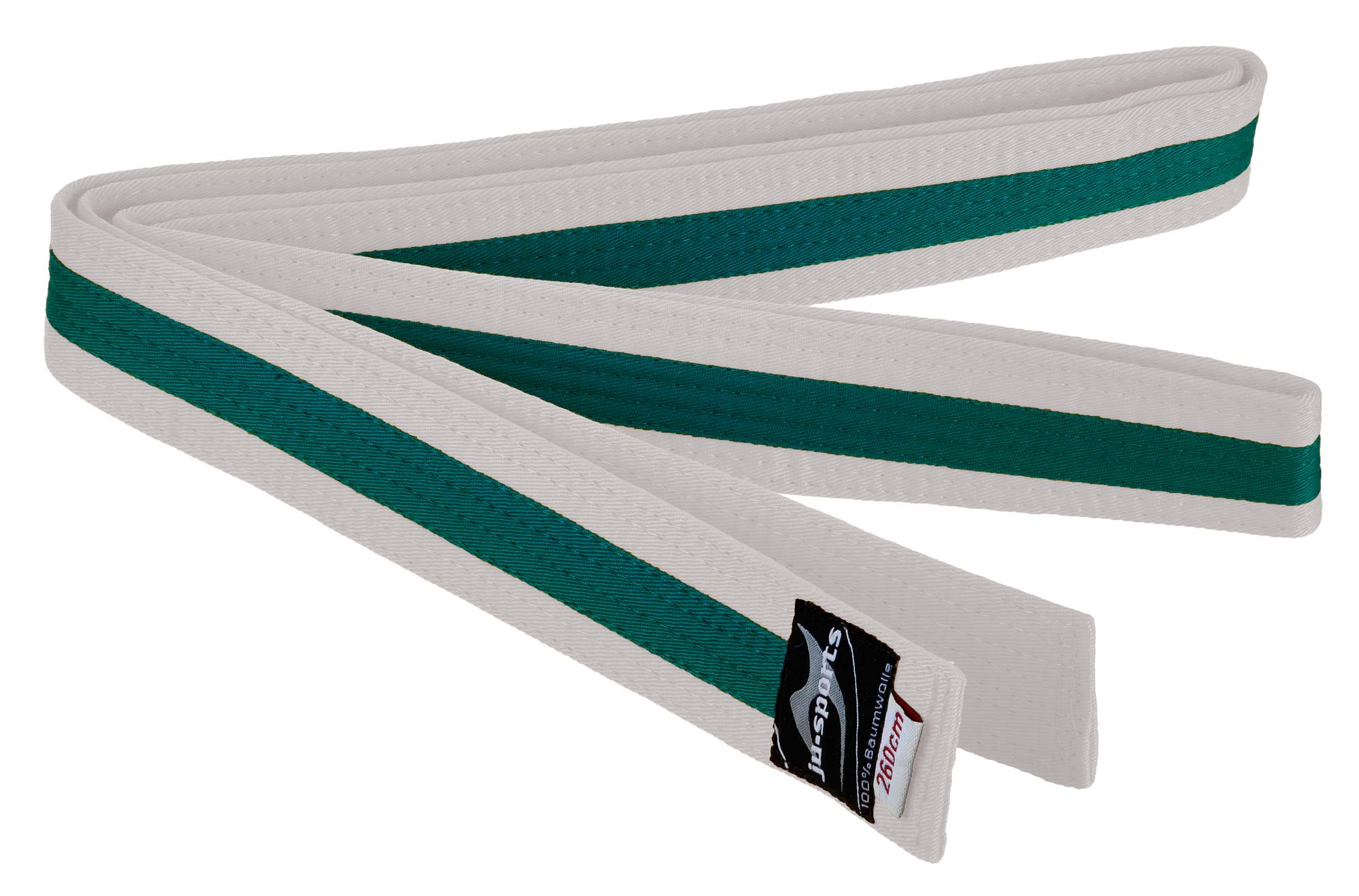 Ju-Sports budo belt white/green/white