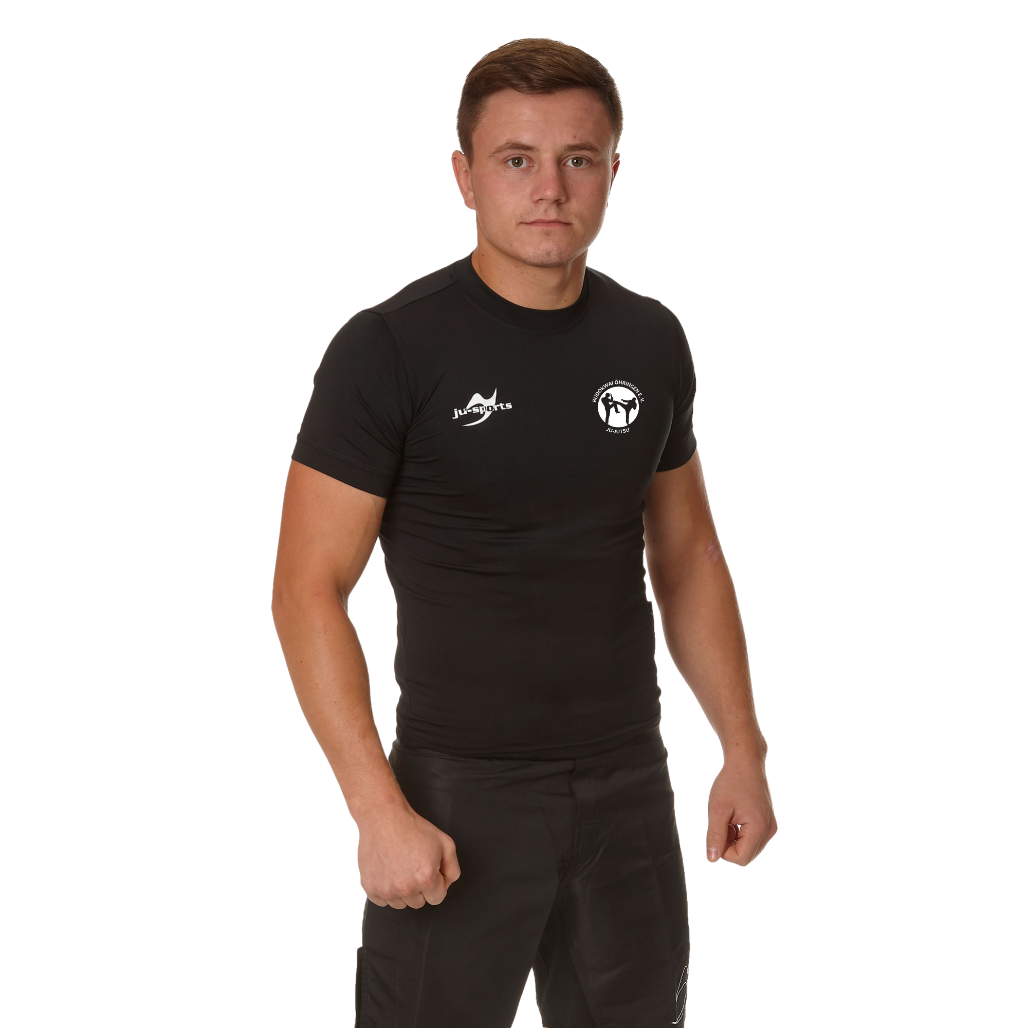 Compression Shirt kurzarm schwarz Budokwai Öhringen Vereinsedition