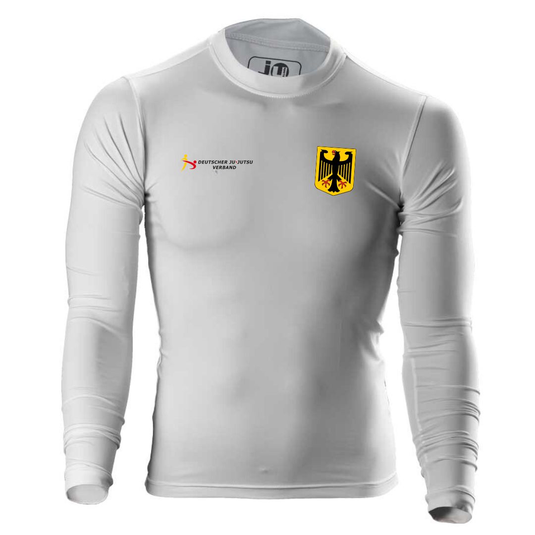 Ju Sports Bundeskader DJJV Rash Guard langarm weiß