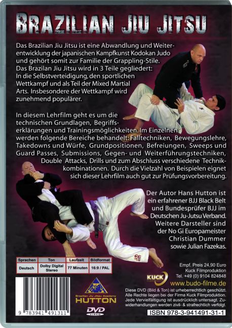 DVD - Brazilian Jiu Jitsu, mit Hans Hutton