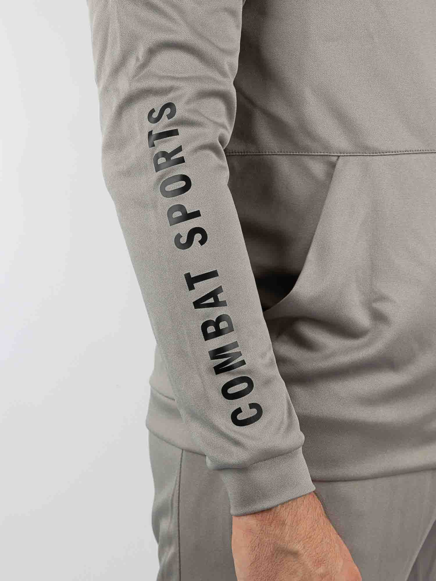 Sweatshirt, Langarm, Grau, Logo am Ärmel, Sport