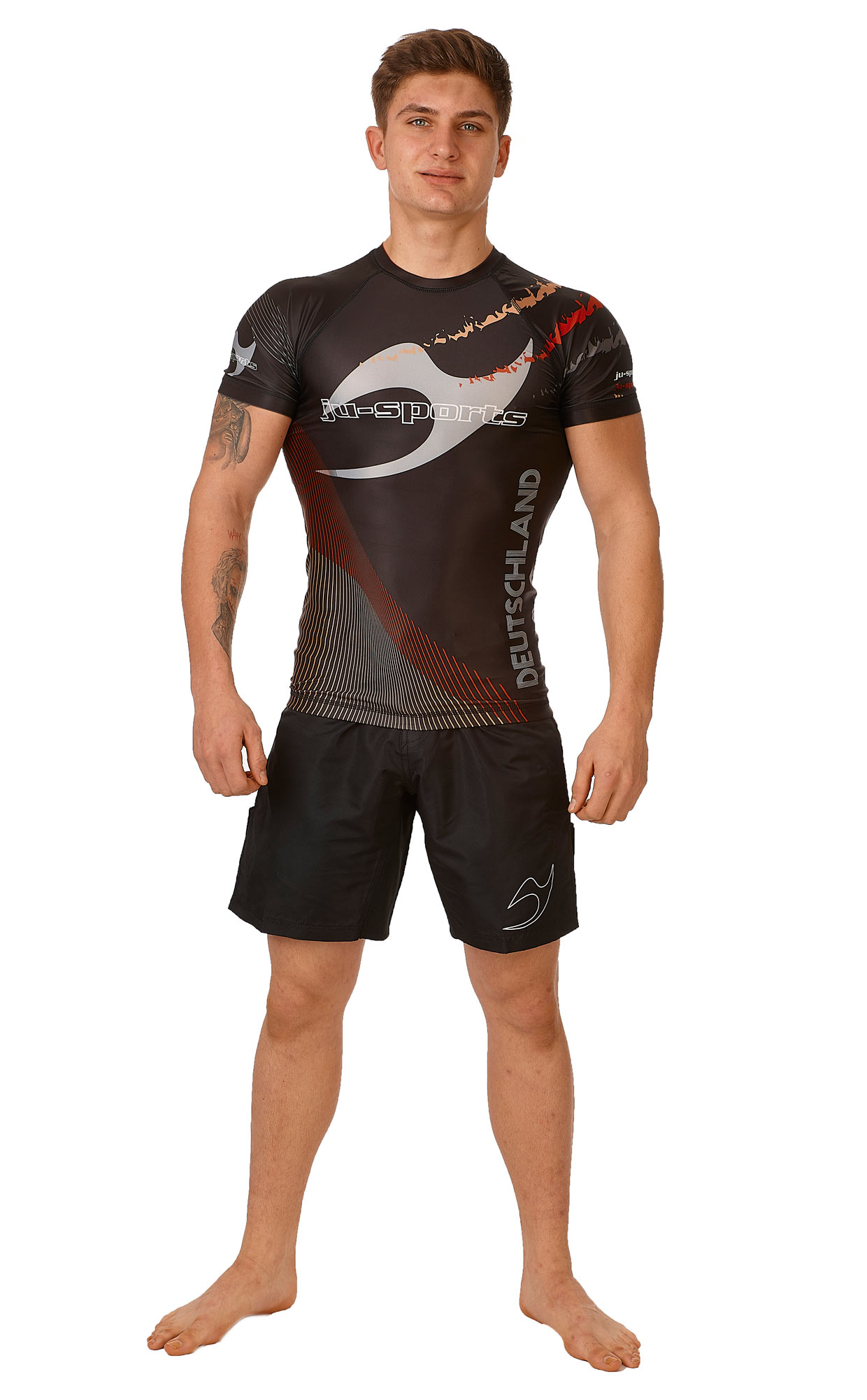 Set - 2 Rashguards Pro C18 Germany weiß & schwarz