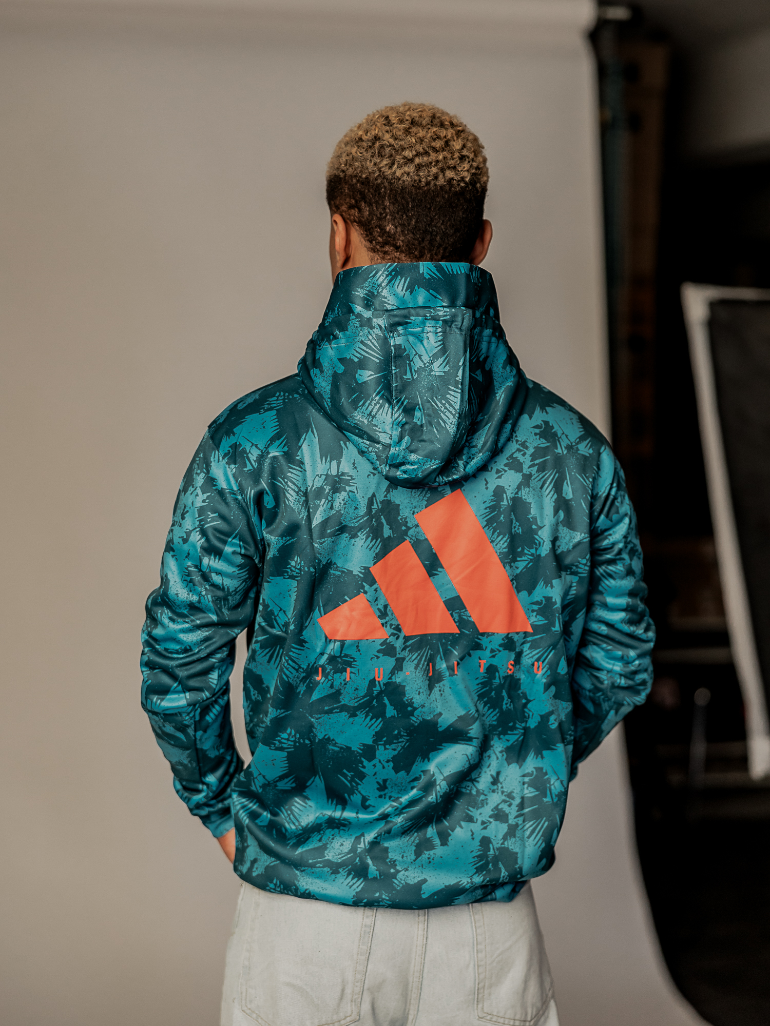 adidas BJJ Graphic Hoody Jiu-Jitsu blau/orange, adiTRPCL