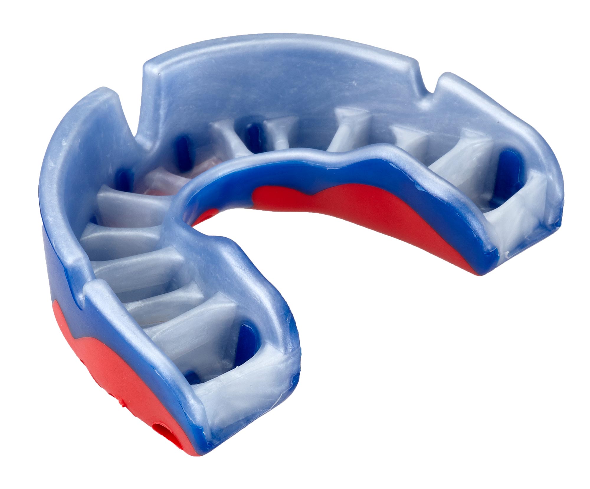 OPRO Mouthguard Platinum Level Senior blue/pearl/red