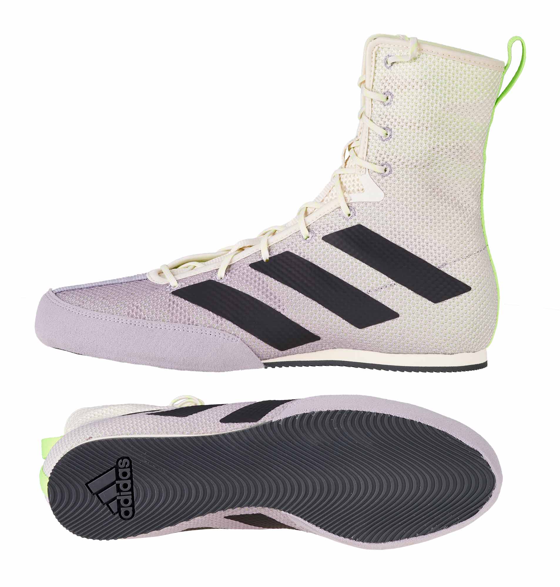 adidas box hog 3 FV6584 fitness shoes, white/grey/lime