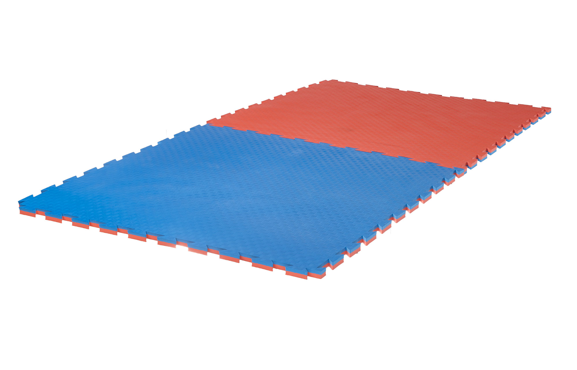 Puzzlematte Pro Checker 2 cm rot/blau Wendematte