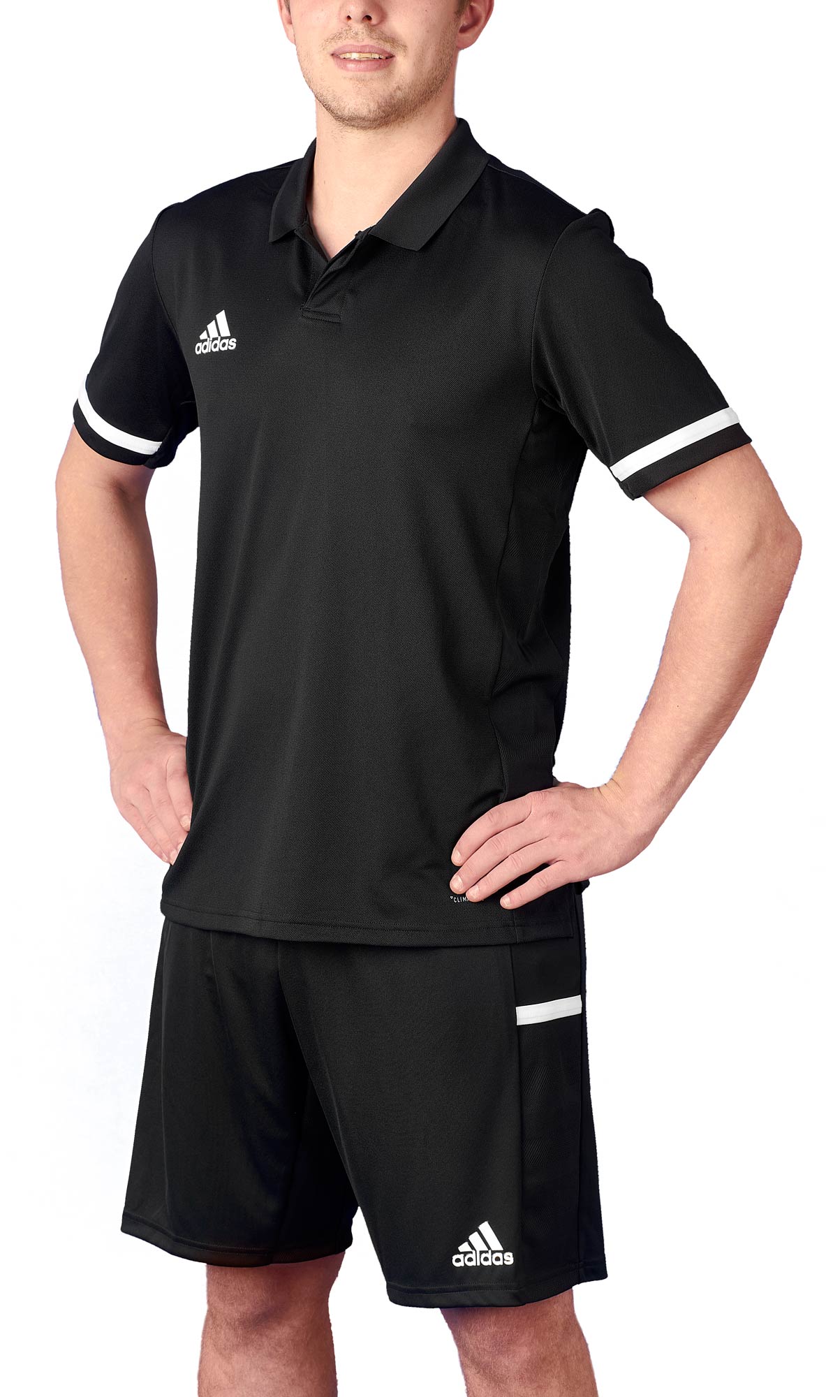 adidas T19 Polo Shirt Männer schwarz/weiß, DW6888