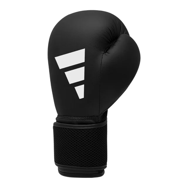 Boxhandschuh, schwarz, synthetisches Leder, Daumen-Design, Sportausrüstung