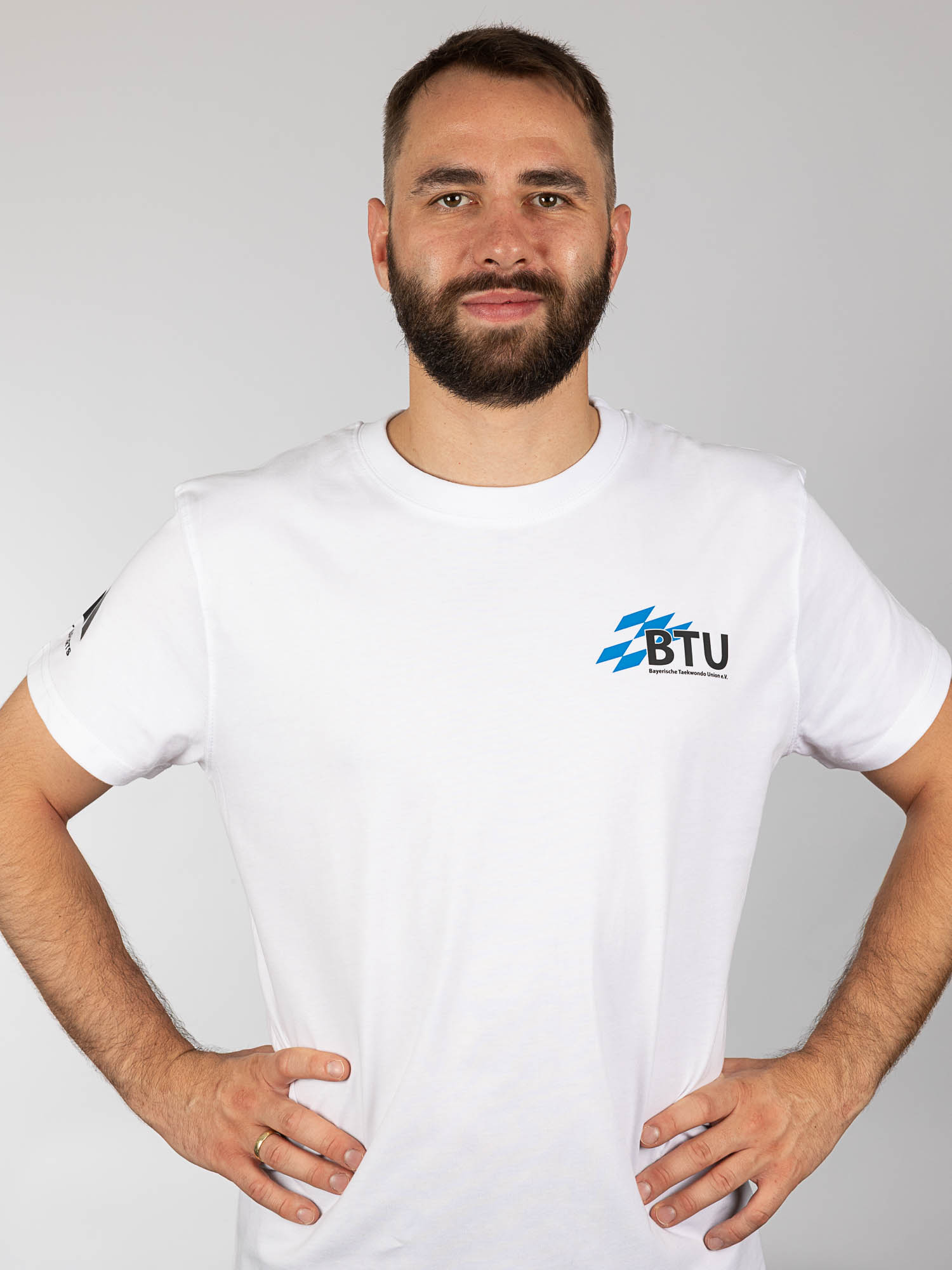 T-Shirt, Weiß, Logo, BP-Logo, Kurzarm