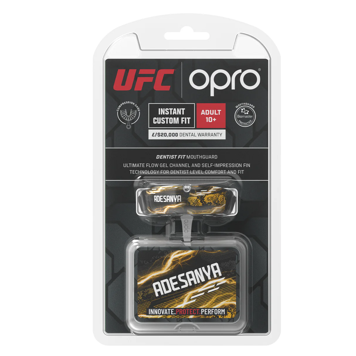 OPRO Zahnschutz Instant Custom Fit UFC Fighter Senior Adesanya