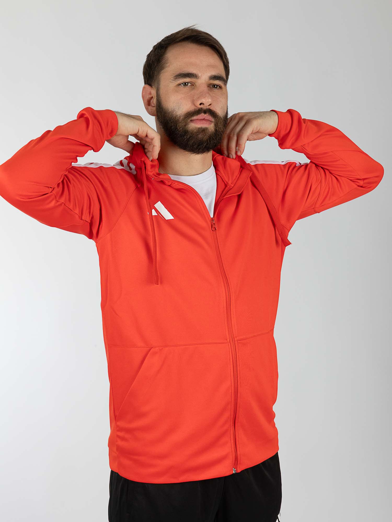 Hoodie, Zip-up, Reißverschluss, Rot, Sportjacke